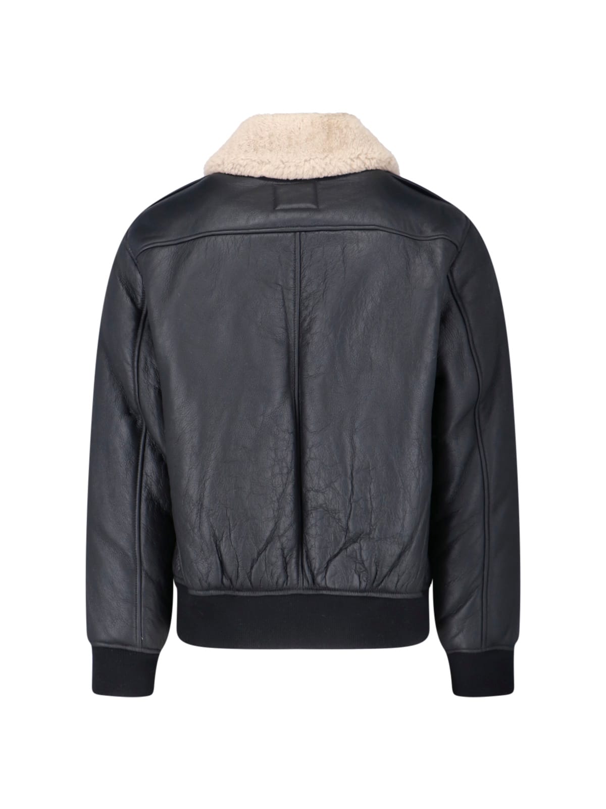 Calvin Klein Relaxed Fit Jacket Shearling Collar In Black
