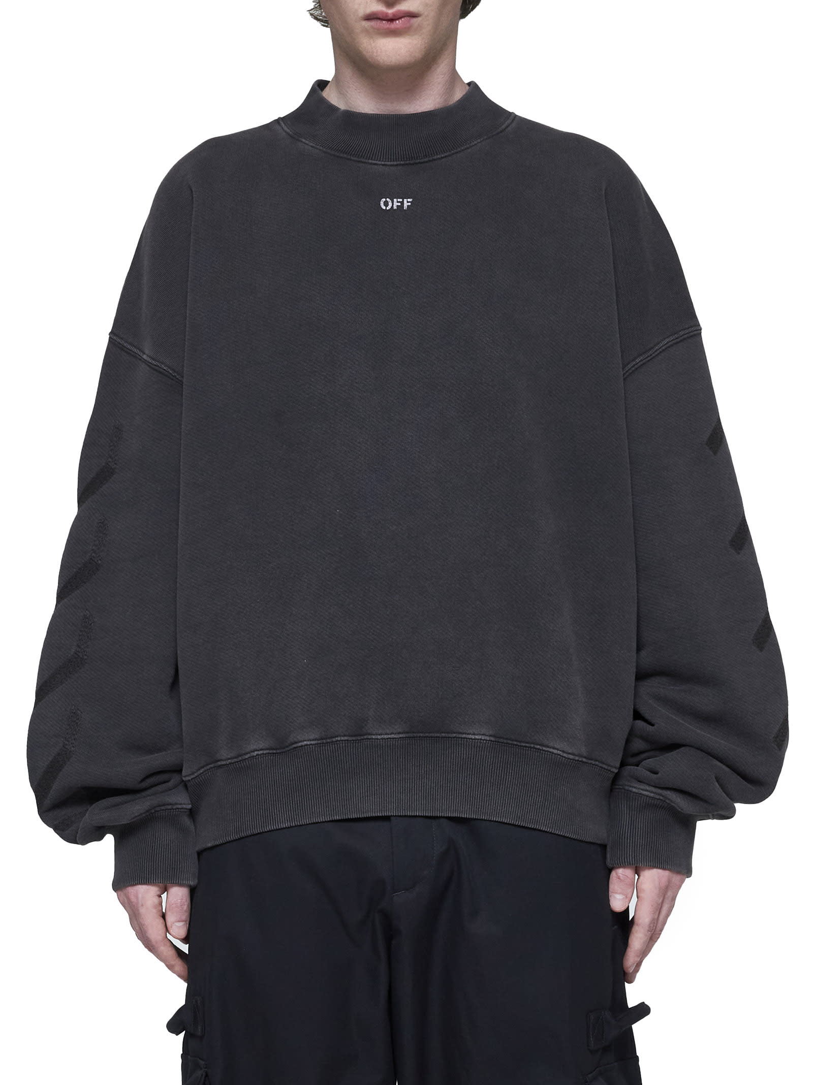 Shop Off-white Sweater In Black Grey