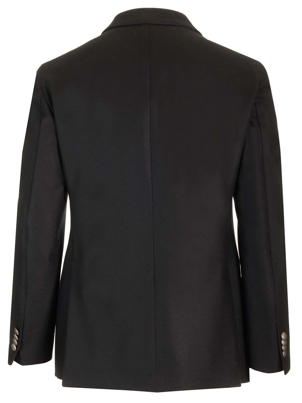 Shop Gabriele Pasini Double-breasted Wool Jacket In Black