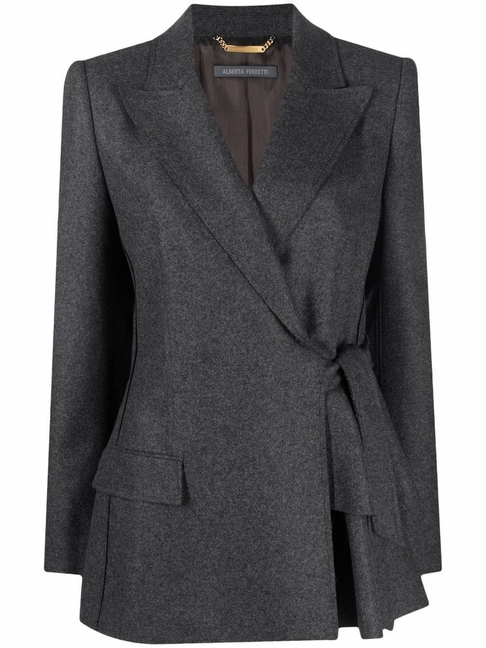 Alberta Ferretti Grey Lightweight Cloth Jacket