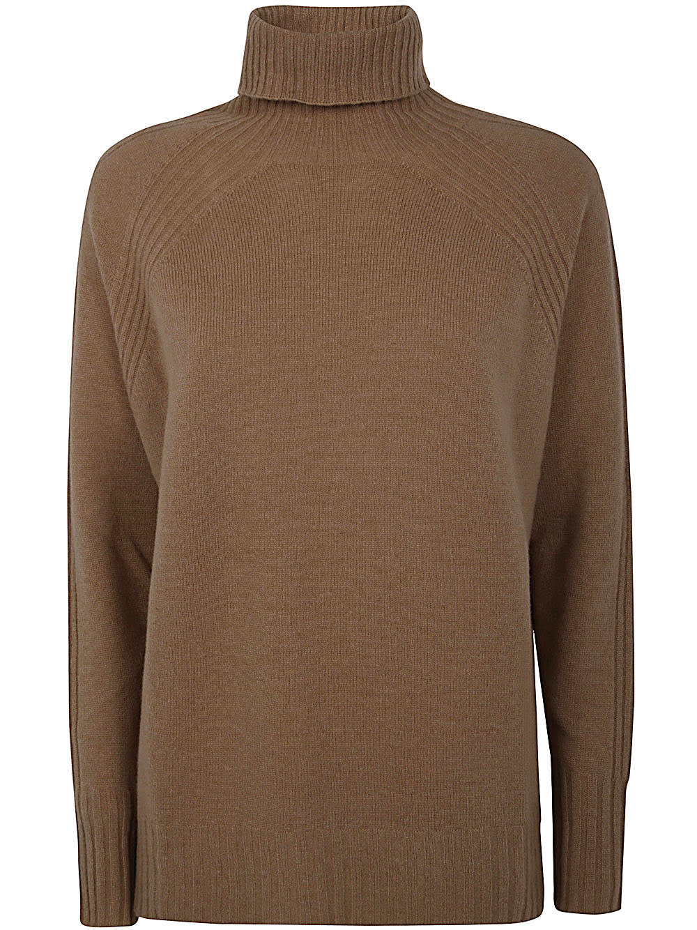 Shop Twinset Turtle Neck Sweater In Sandy Brown