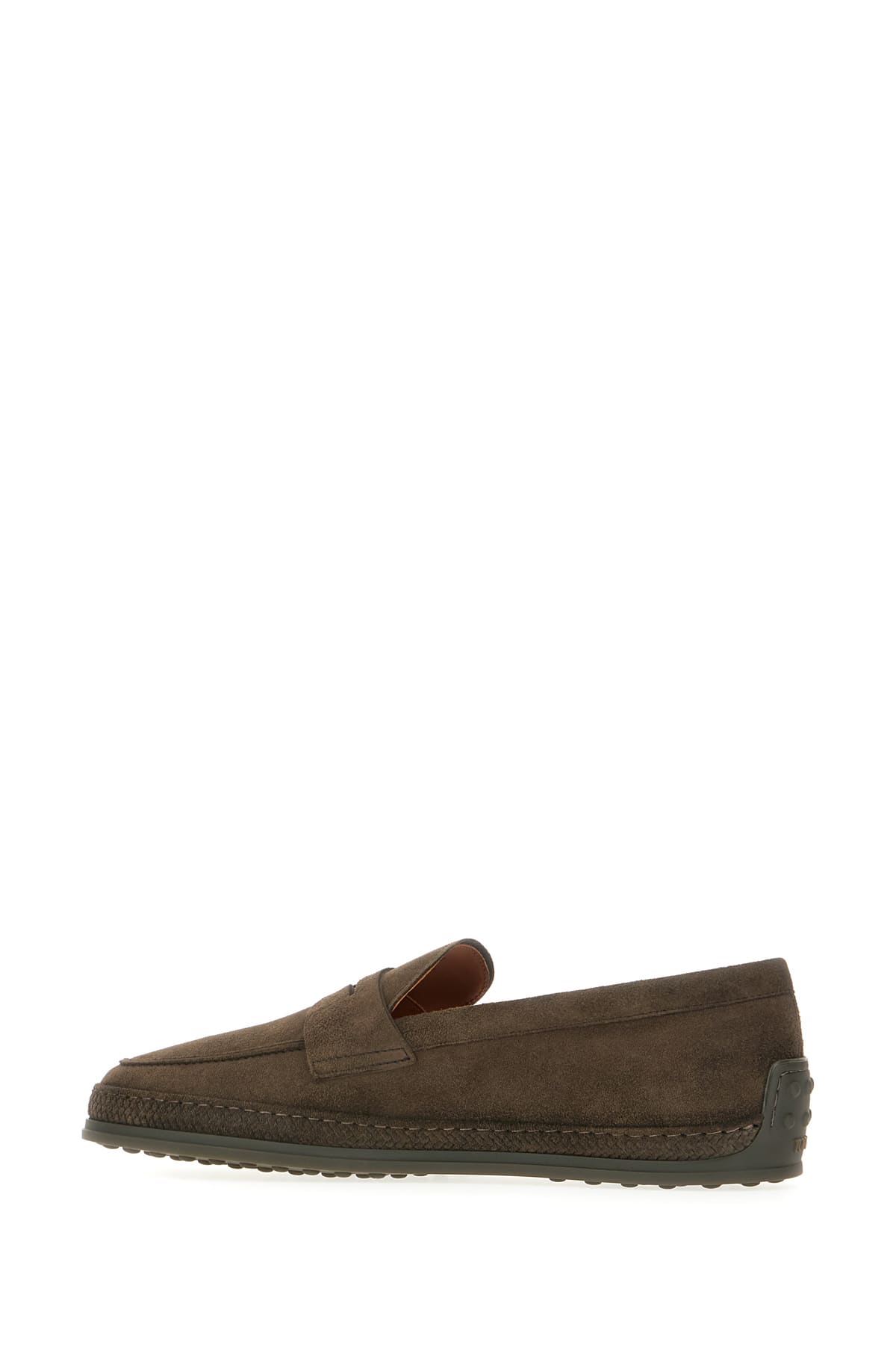 Shop Tod's Chocolate Suede Loafers In Testa Moro