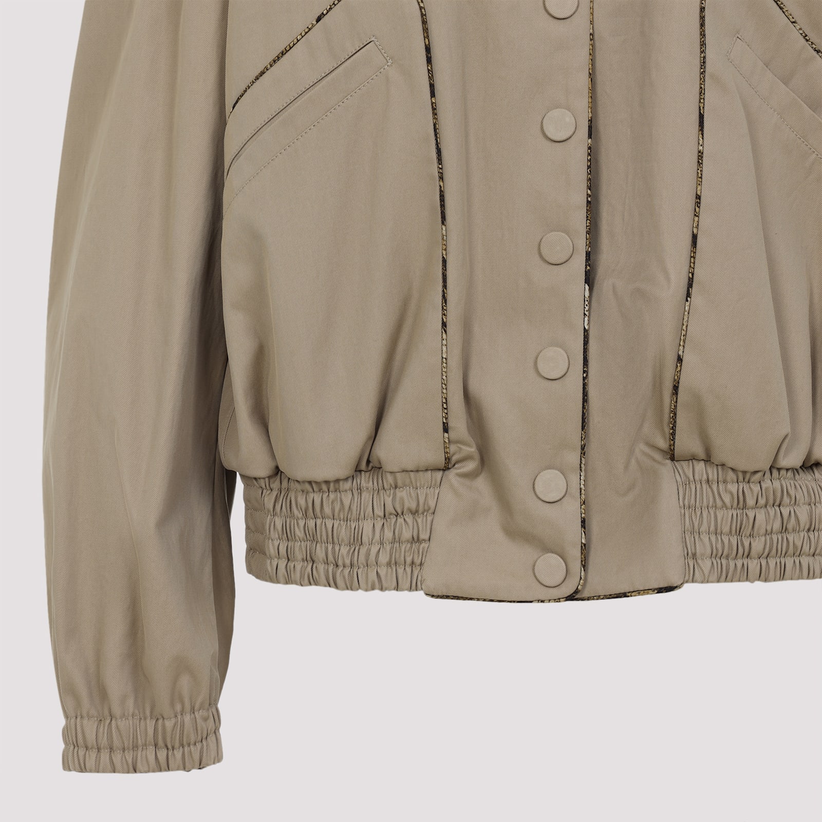 Dries Van Noten Beige Vadon Cotton Bomber Jacket In Beige