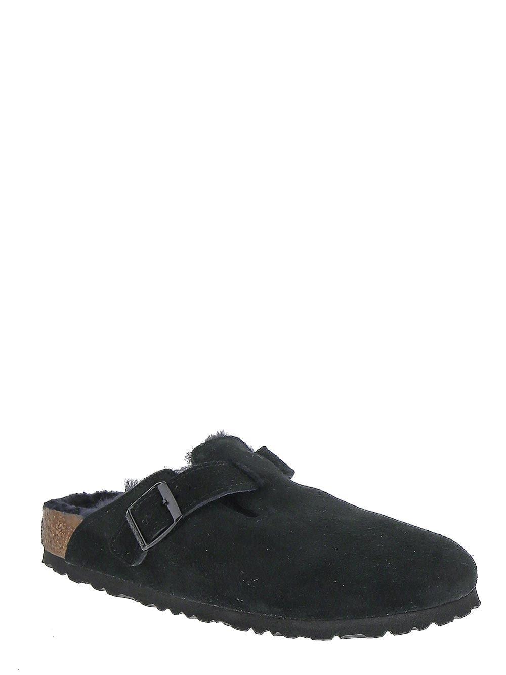 Shop Birkenstock Boston Shearling Black