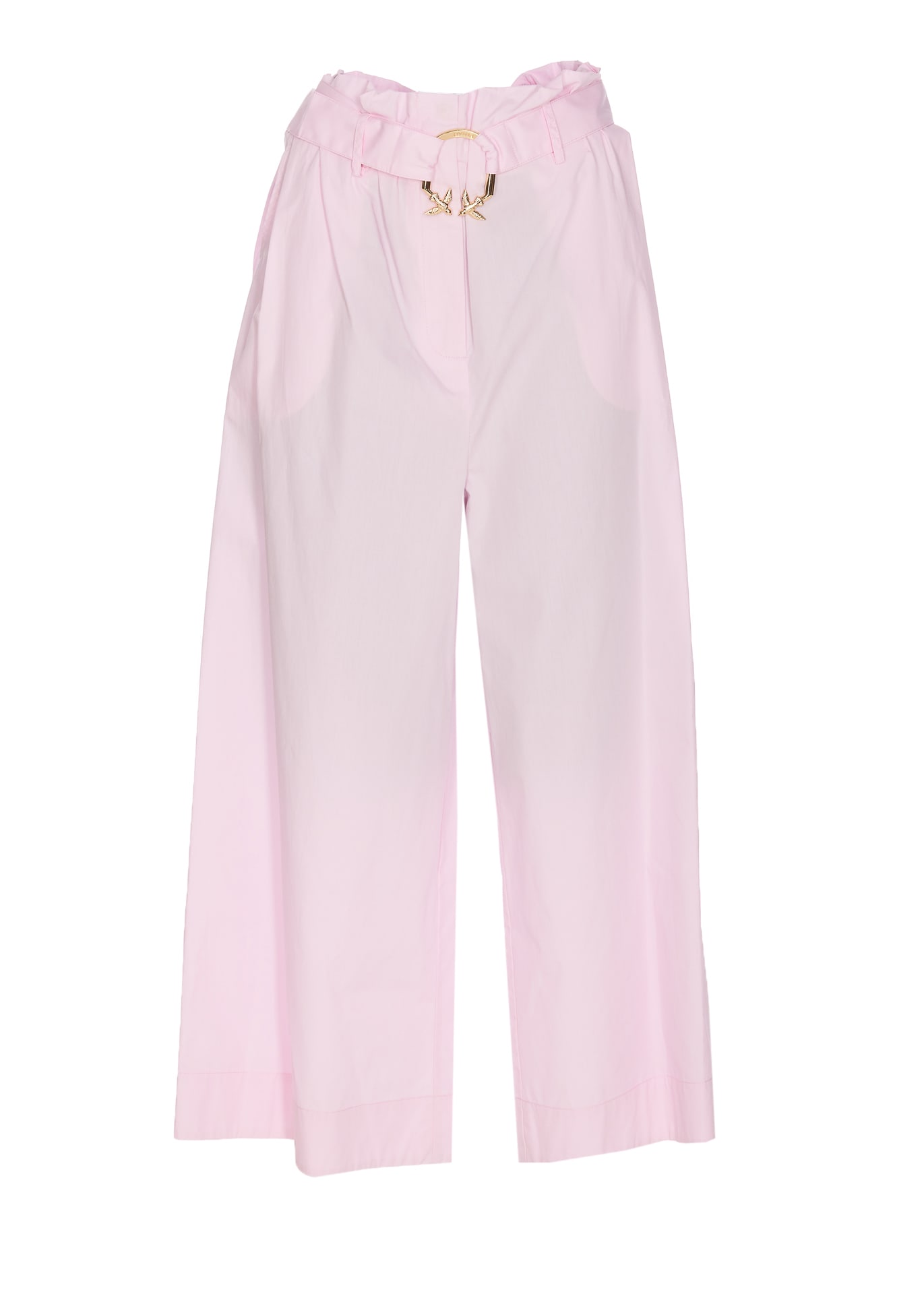 Shop Pinko Wide Leg Pants With Trousers In Pink