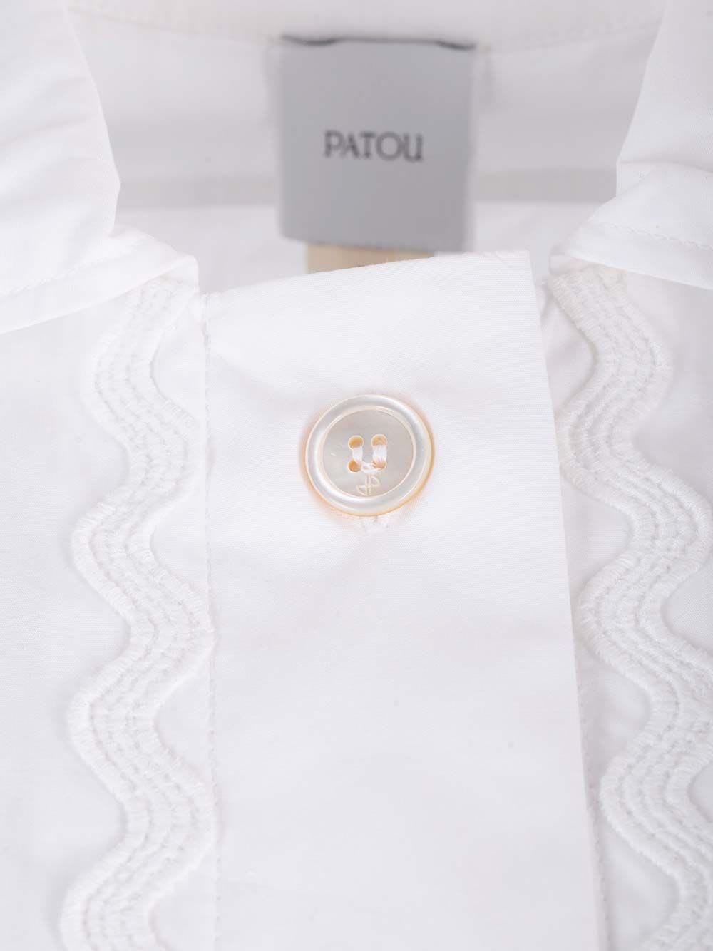 Shop Patou Short Shirt With Decorations In White