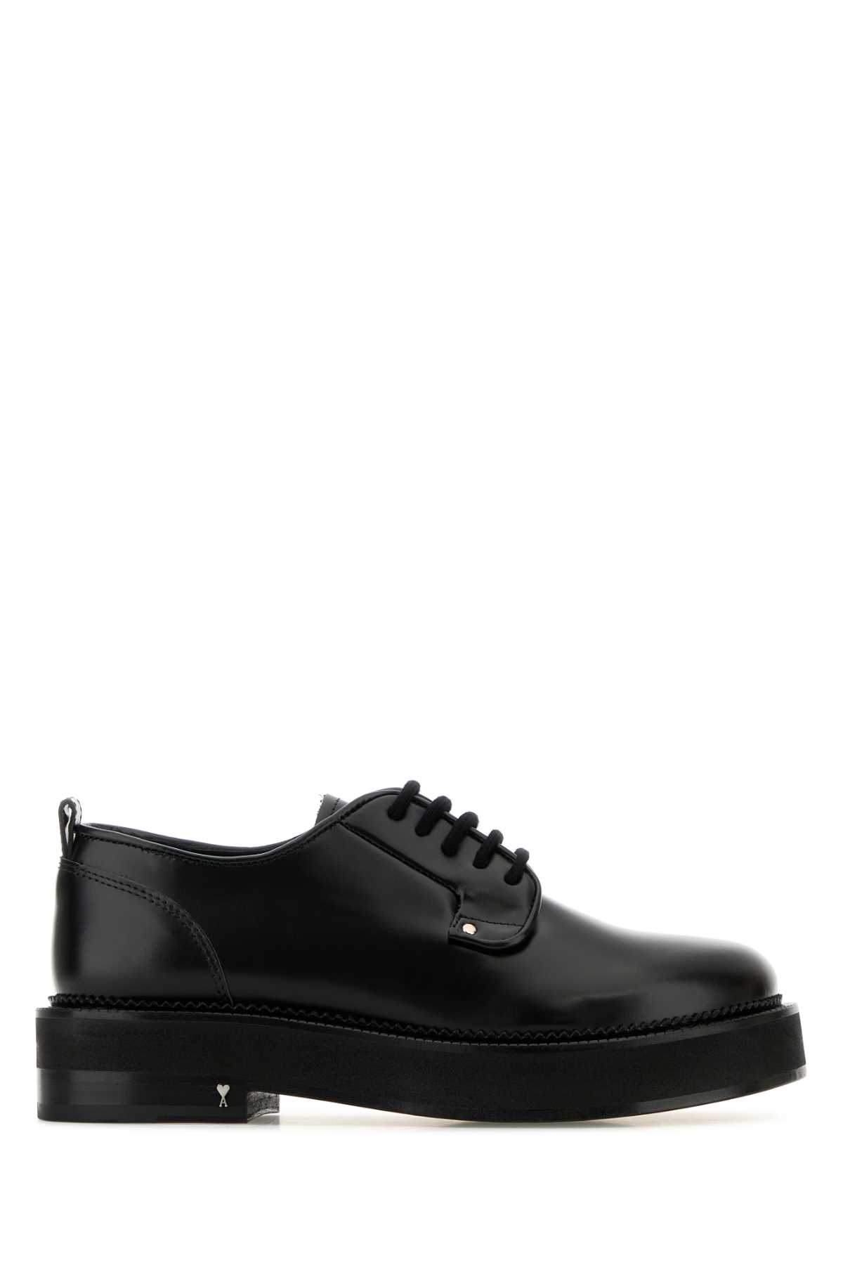 Ami Alexandre Mattiussi Black Leather Lace-up Shoes