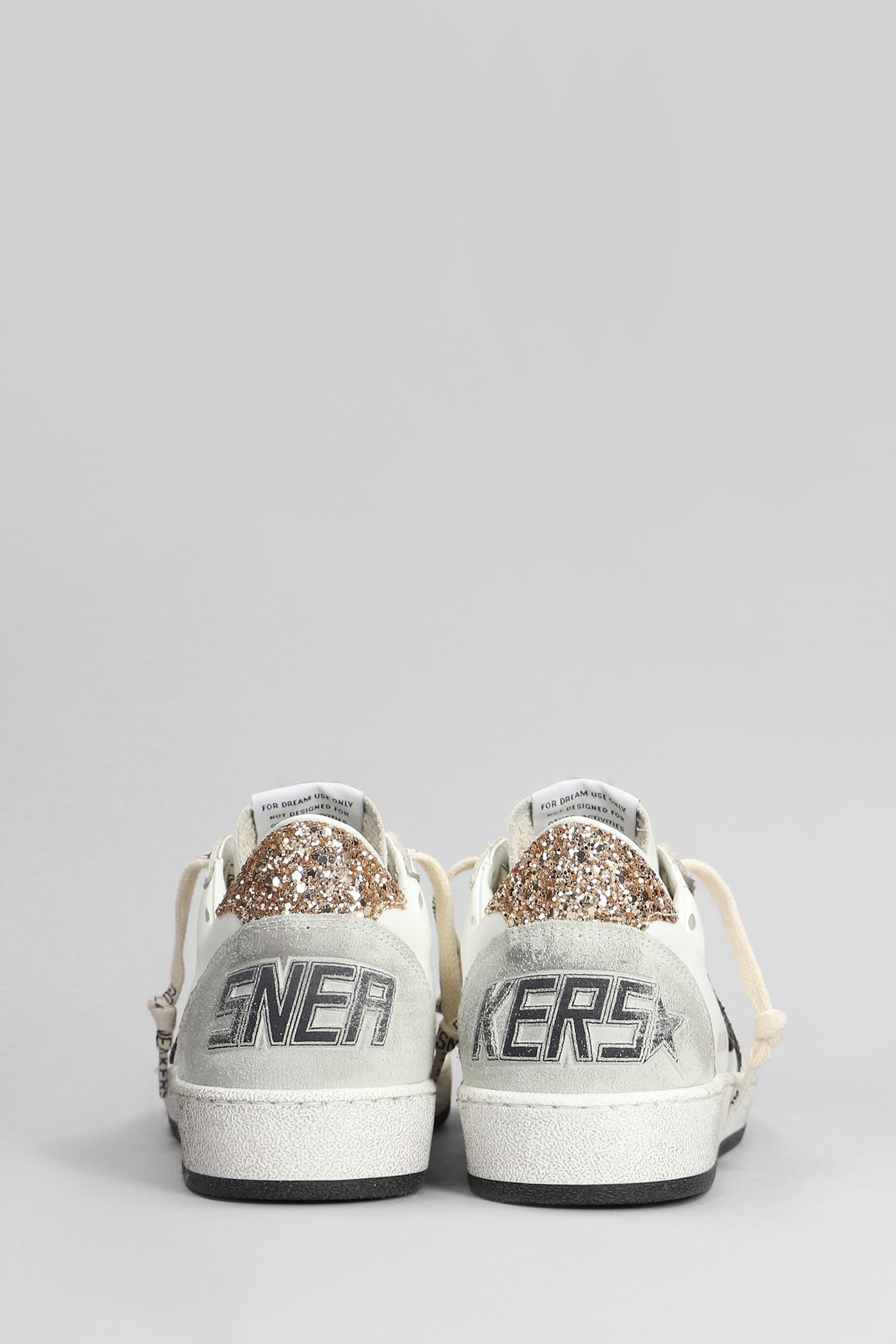 Shop Golden Goose Ball Star Sneakers In White Leather