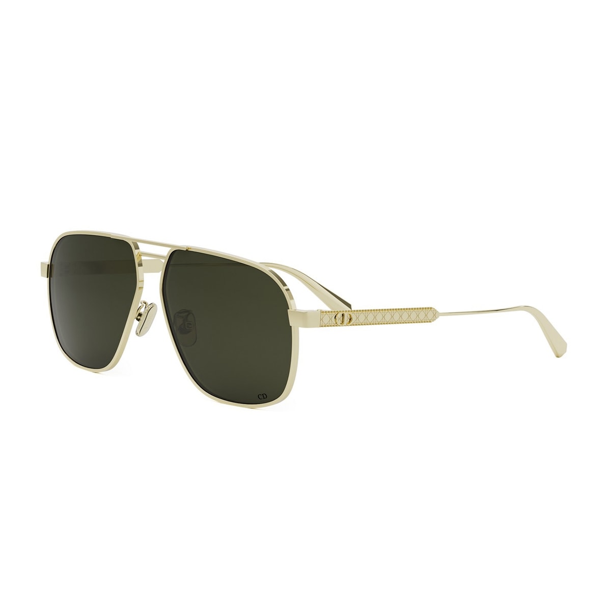 Dior Cannage A3u B0c0 Oro Sunglasses In Green