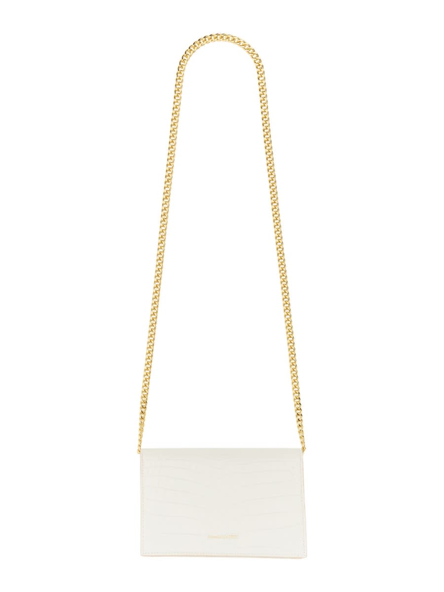 Shop Alexander Mcqueen Mini Skull Bag In White