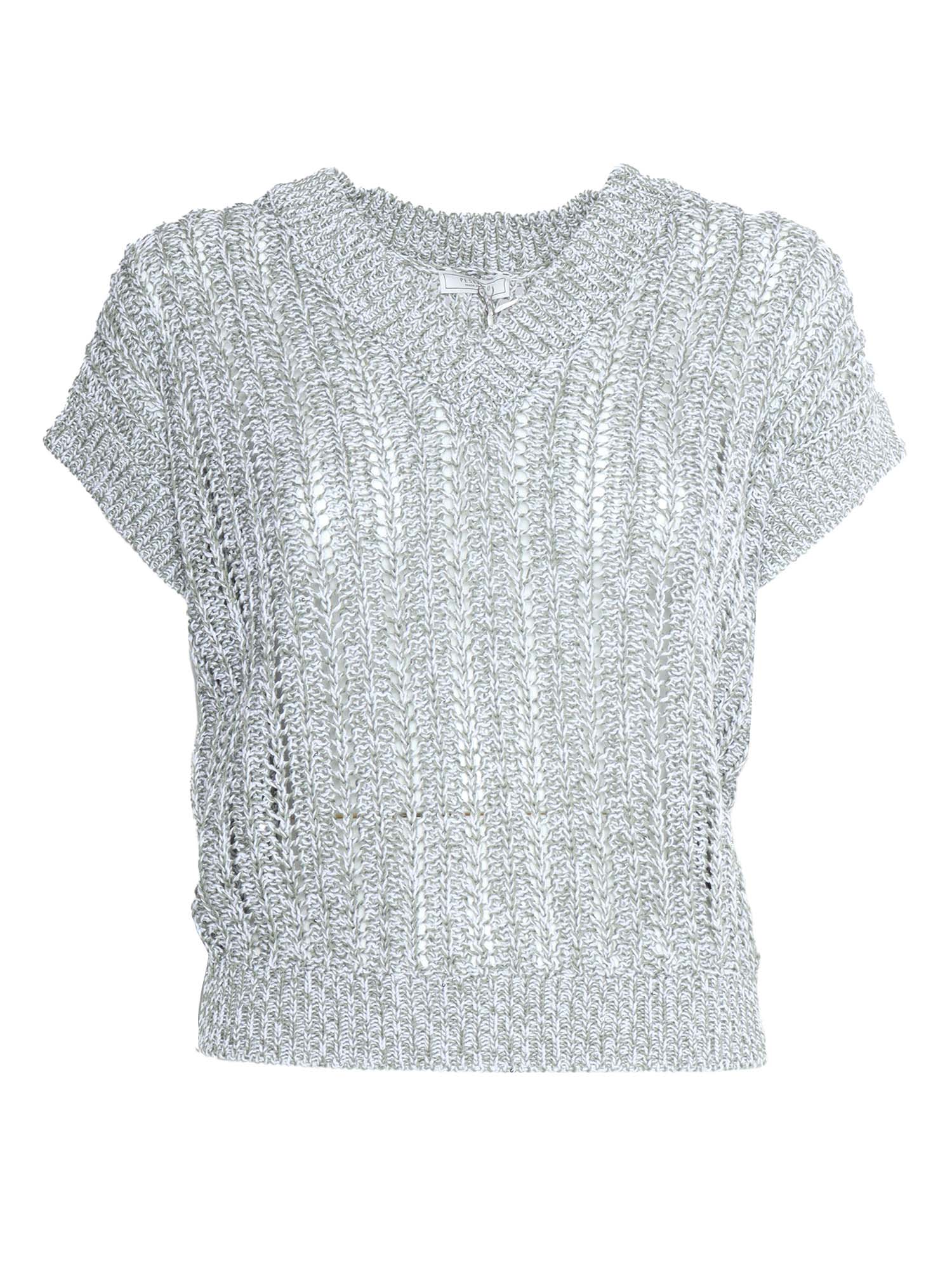 PESERICO SILVER TRICOT SWEATER