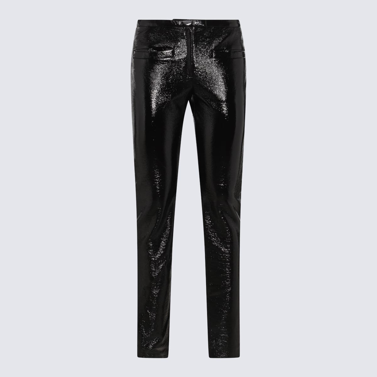 Shop Courrèges Black Vynil Pants