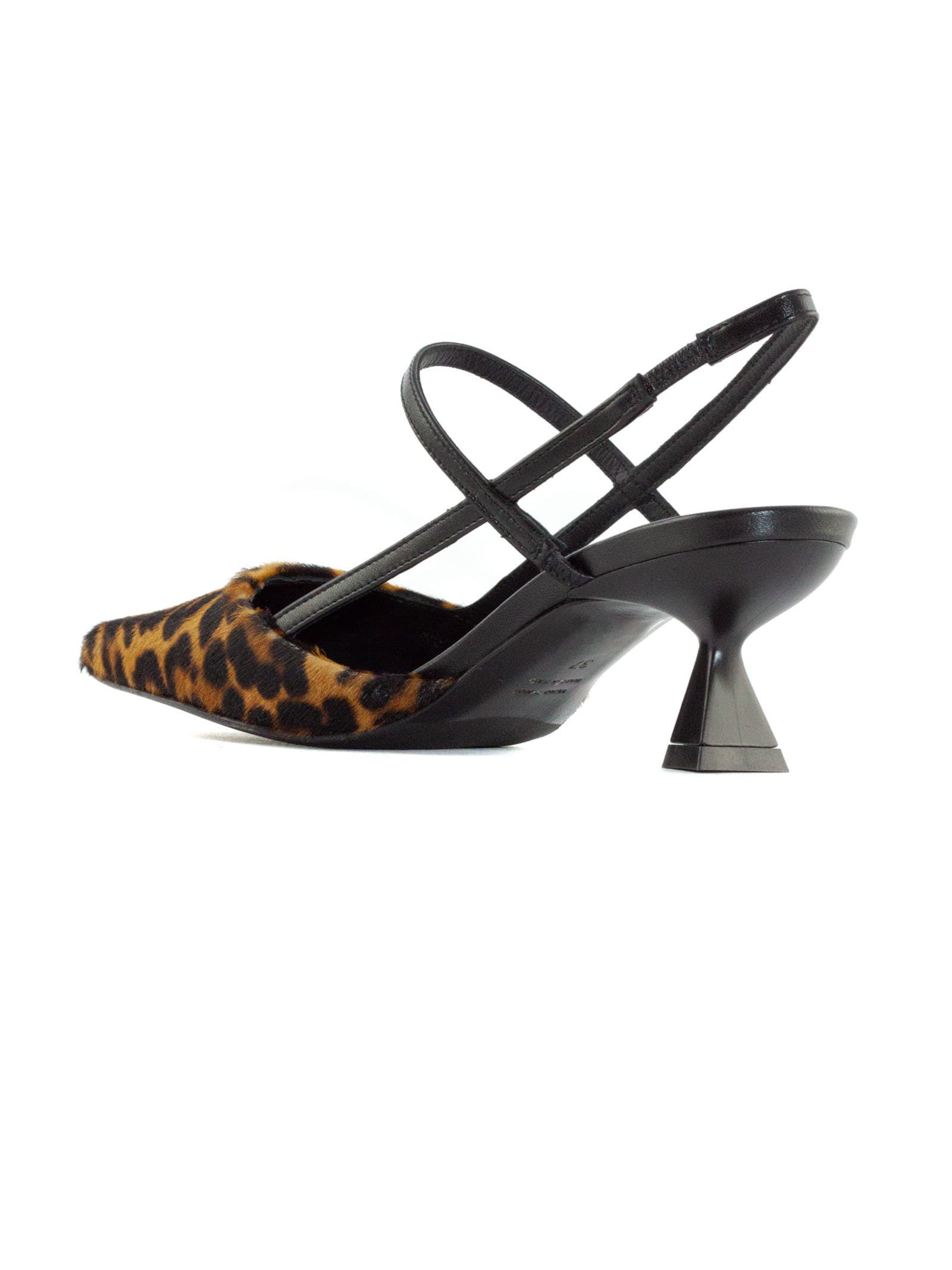 Shop Roberto Festa Leopard Ponyhair Yasi Slingback In Beige