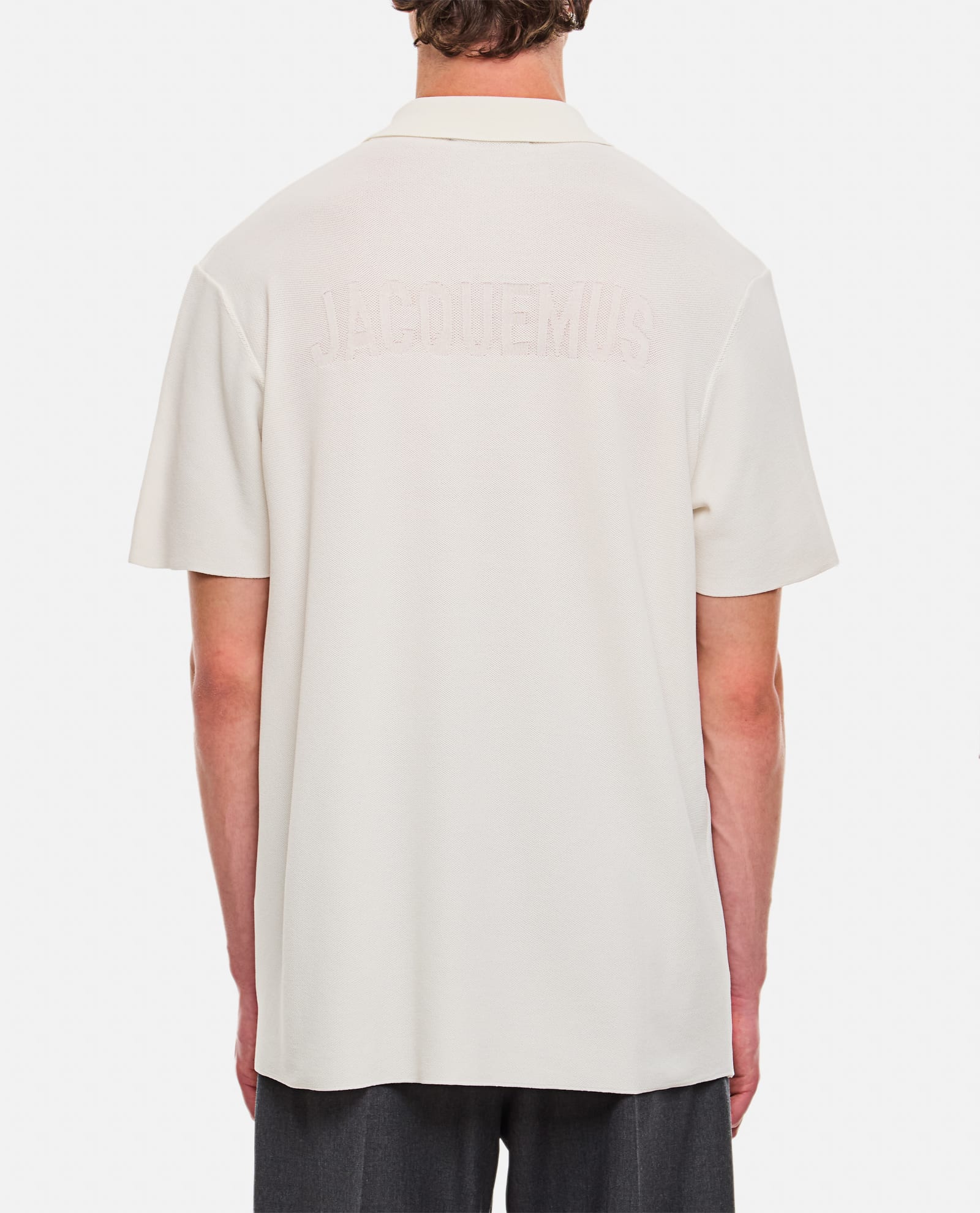 Shop Jacquemus Polo Shirt In Off-white