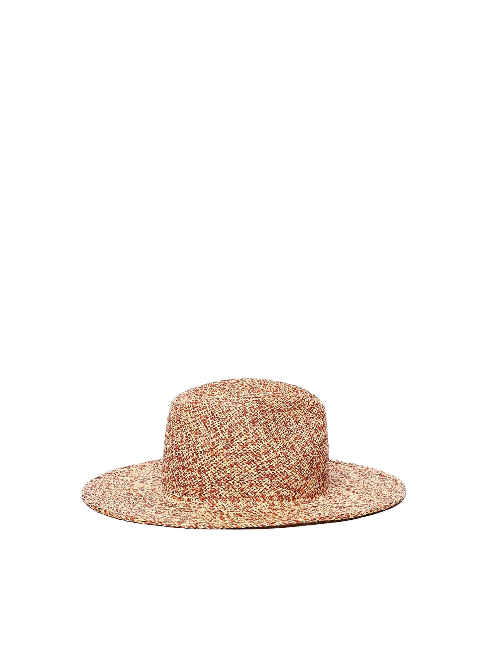 Ruslan Baginskiy Hat With Wide Brim In Beige Red
