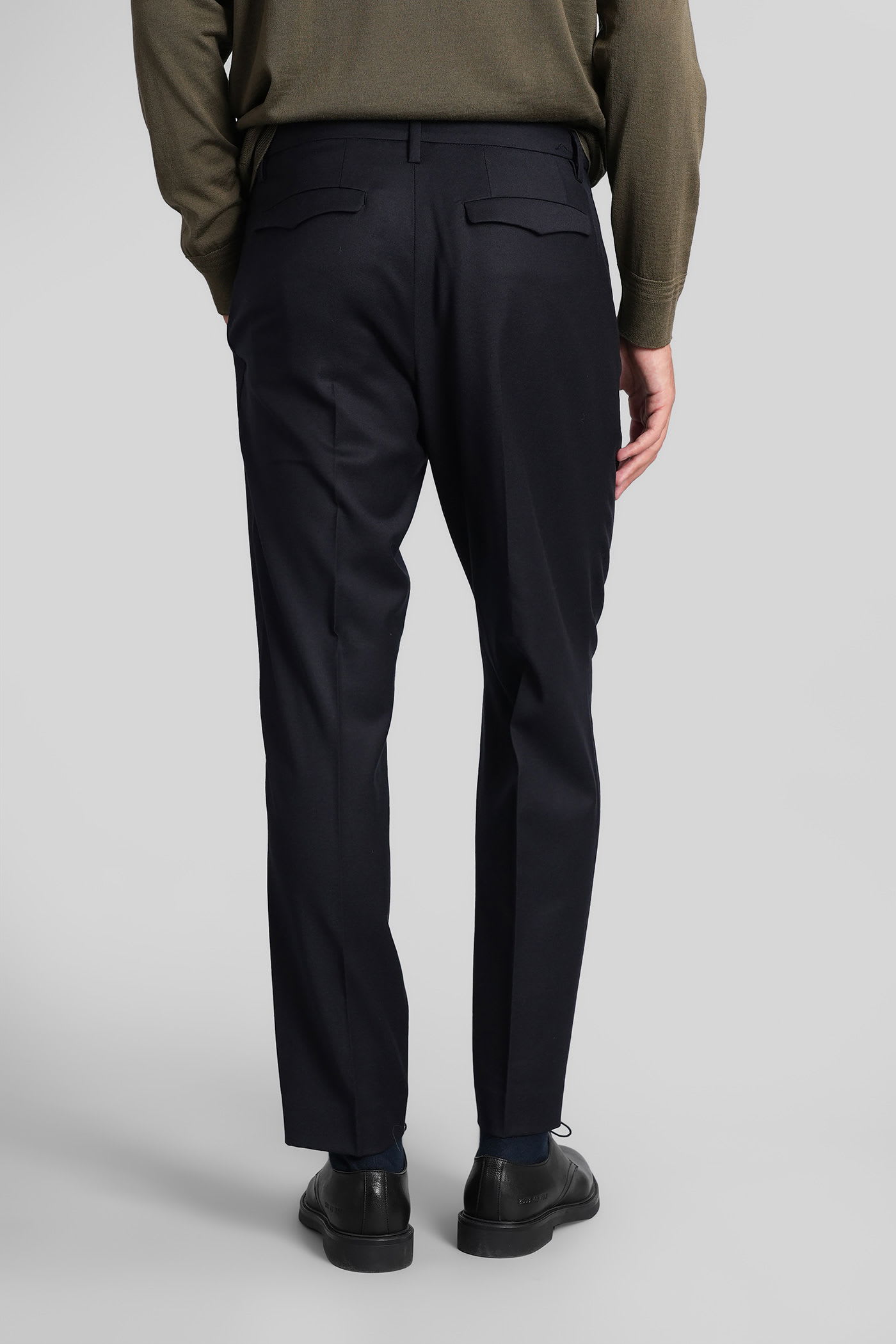 Barena Venezia Barena Mens Masco Single-pleat Tropical Wool Trousers In Blue