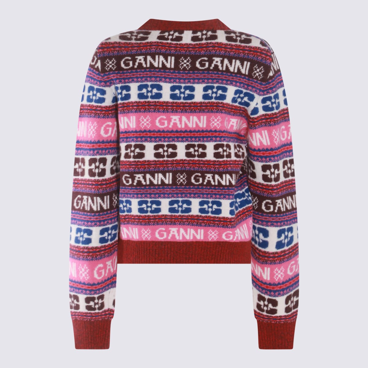 Shop Ganni Multicolor Wool Knitwear In Multicolour