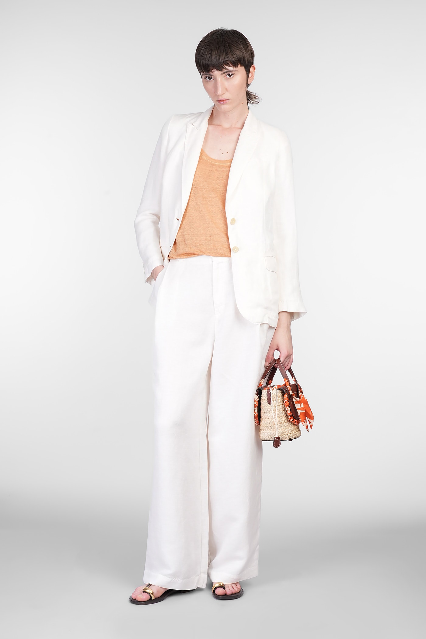 Shop 120% Lino Pants In Beige Linen
