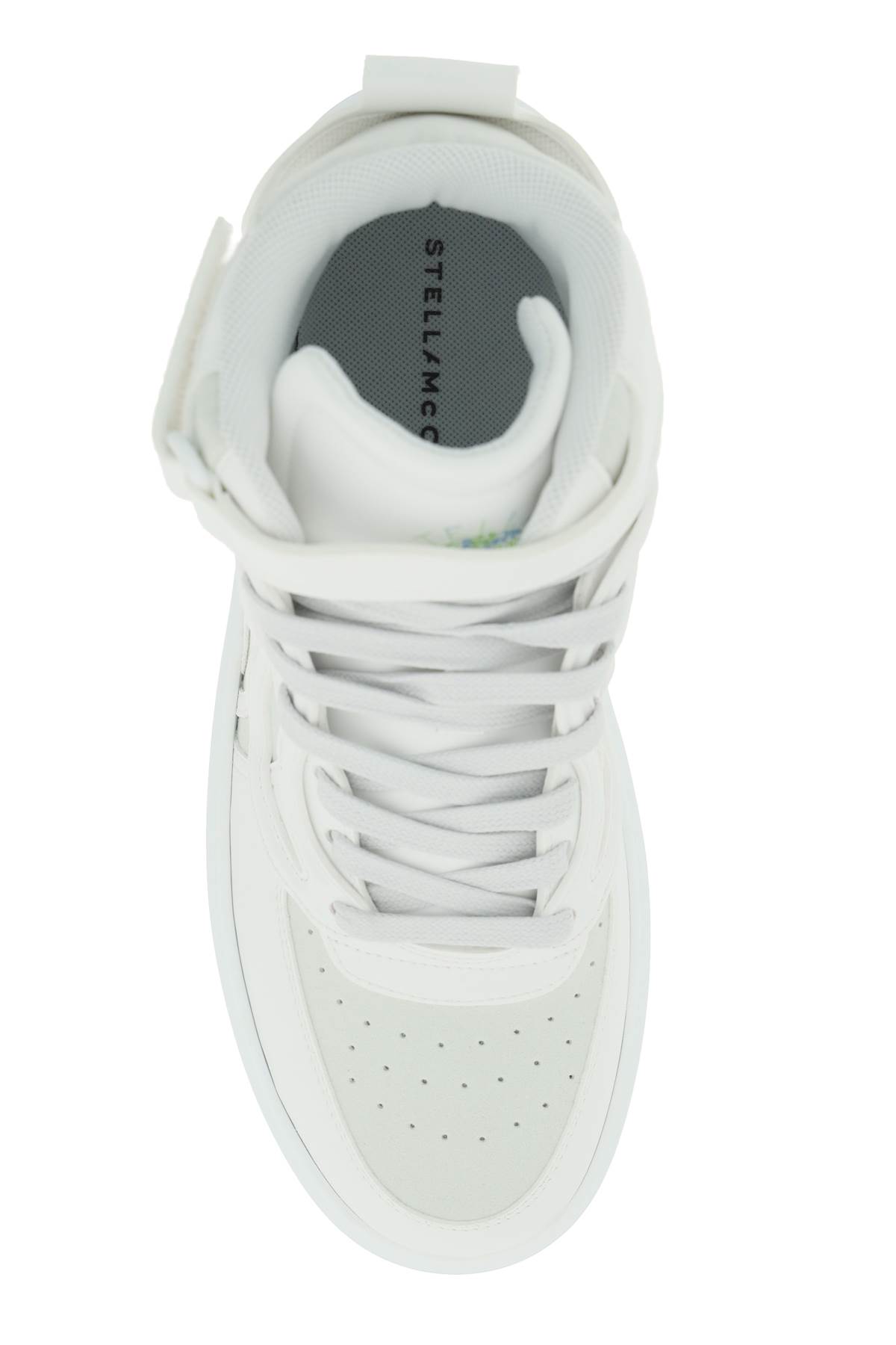 Shop Stella Mccartney S-wave High Top Sneakers In Ice (white)