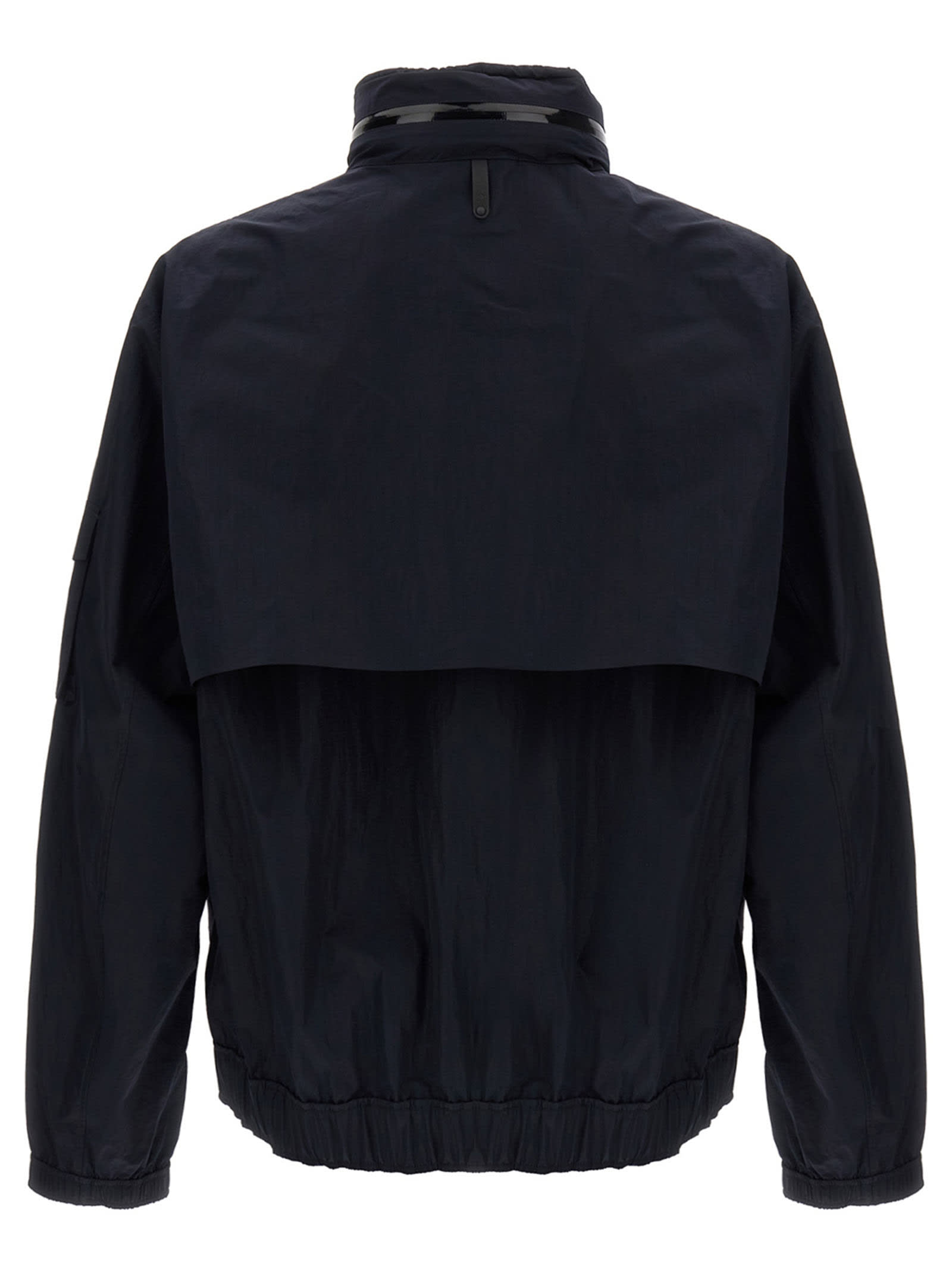 Mackage Midnight Blue Jacket With Detachable Overlay Panel In Blue