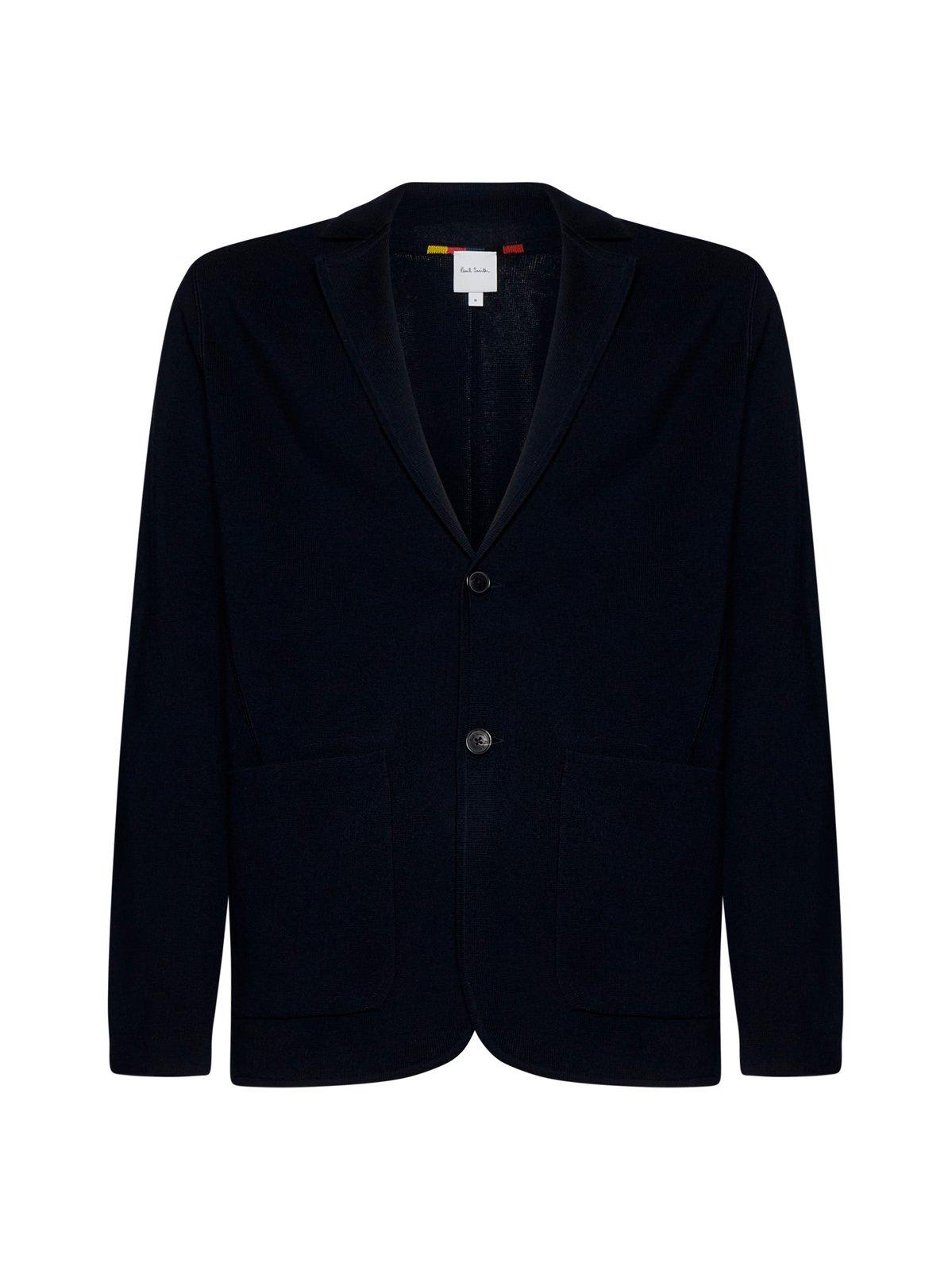 Shop Paul Smith V-neck Fine Knit Cardigan In Blue