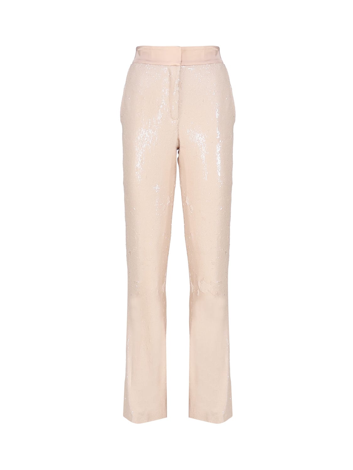 GENNY TROUSERS WITH SEQUINS AND SATIN