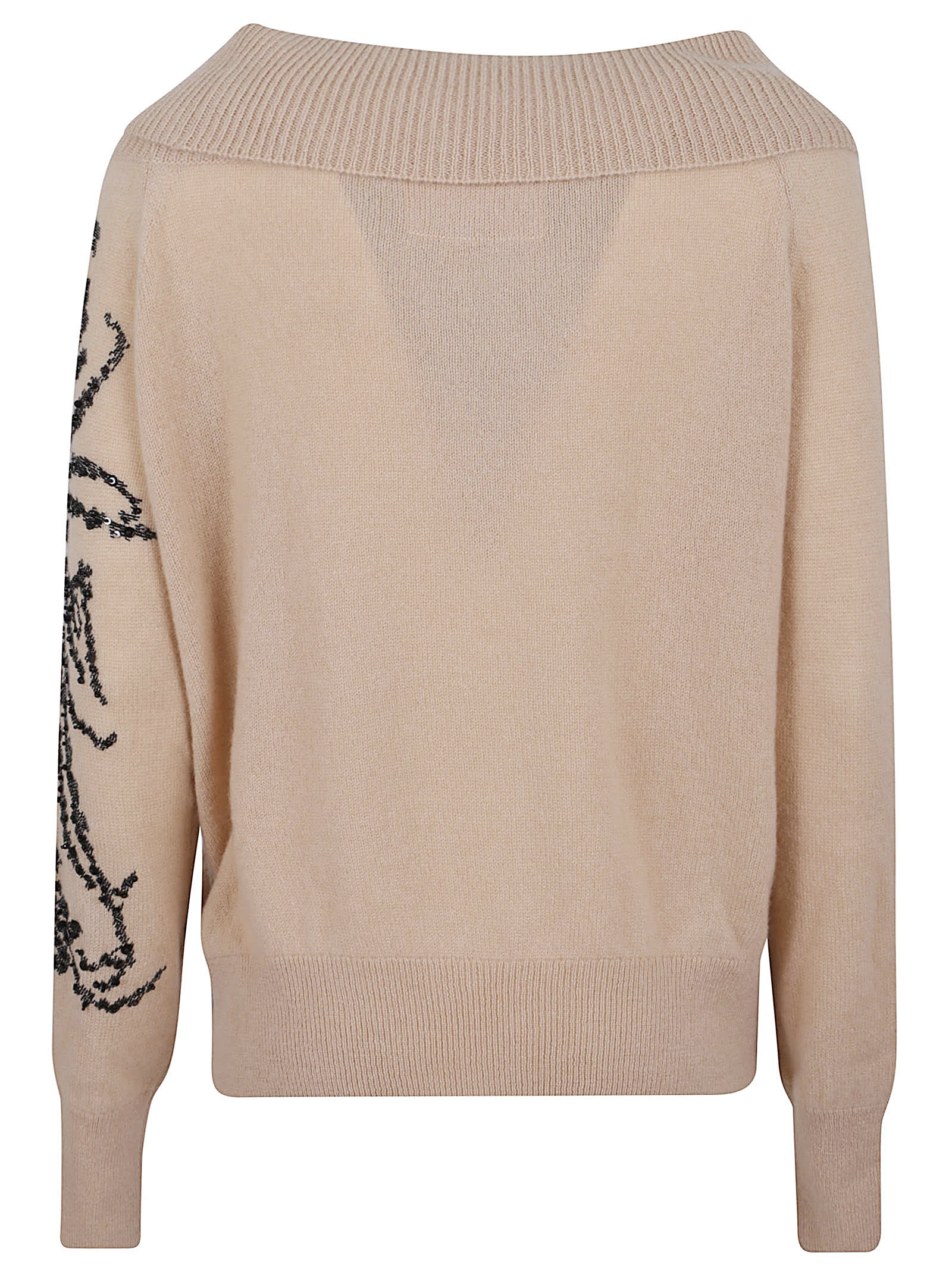 Ermanno Scervino Long Sleeved Sweater In Neutral