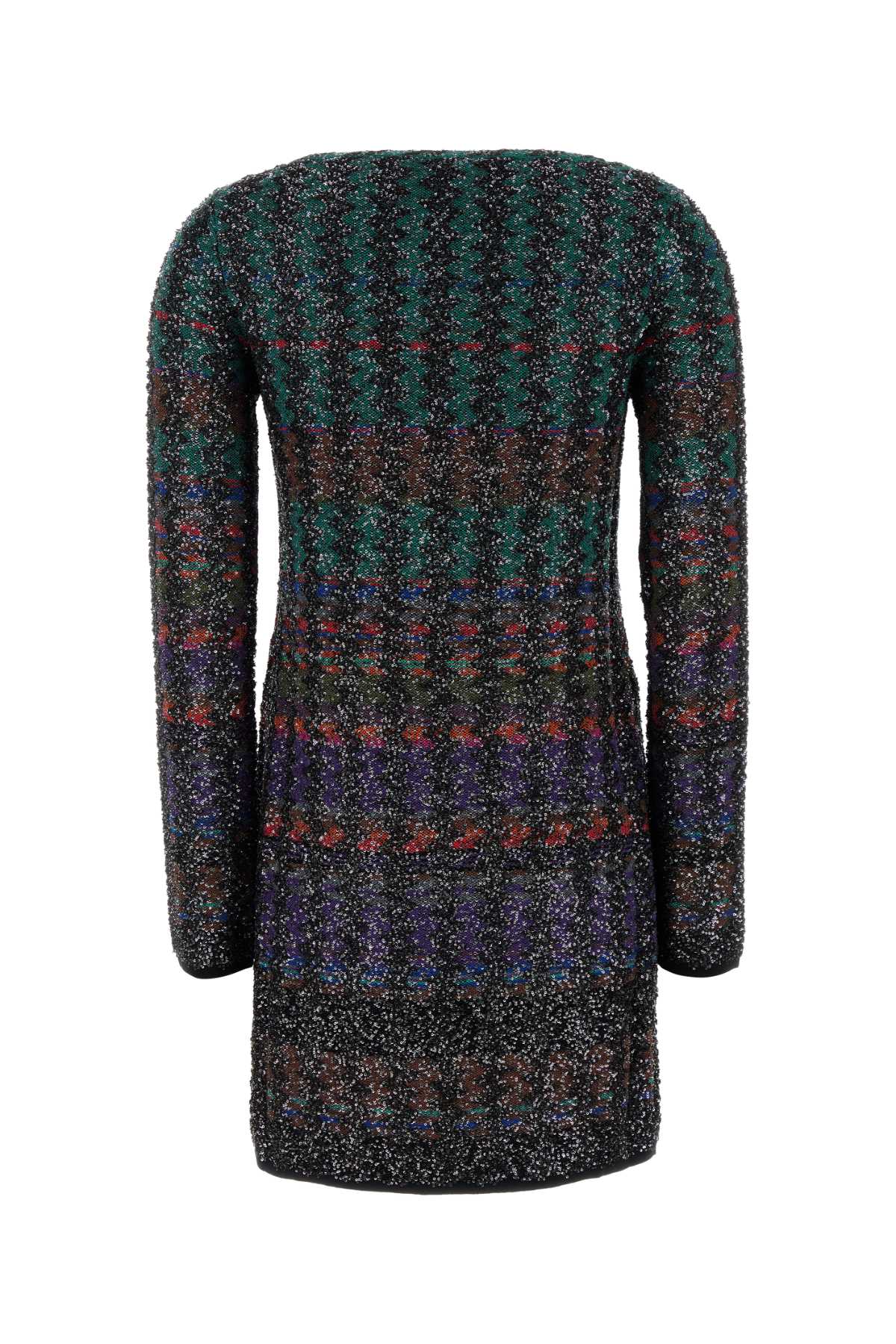 Missoni Mini Dress With Chevron And Stripe Pattern In Multi