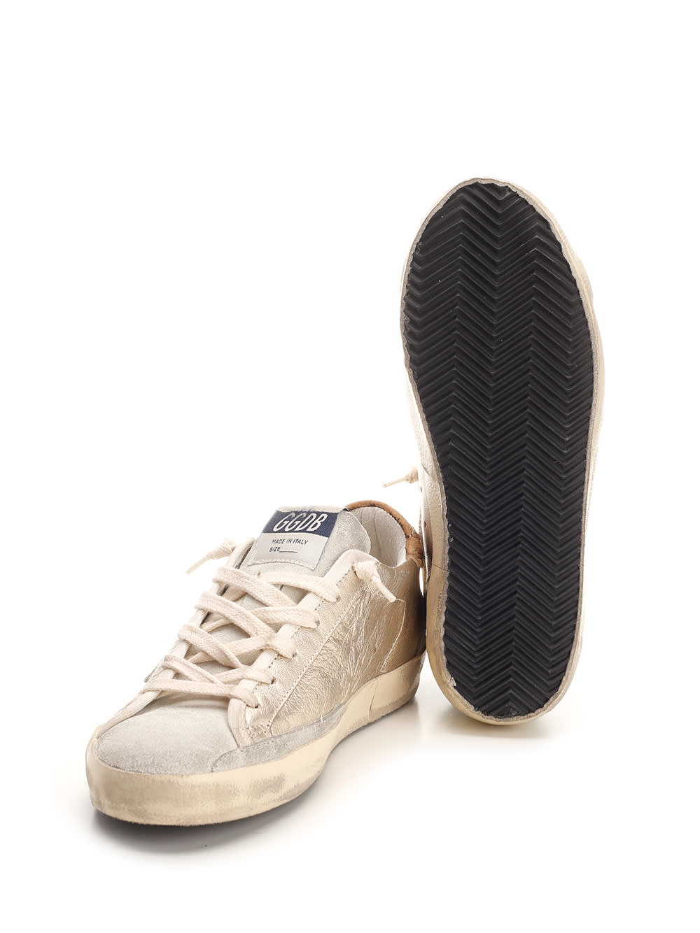 Shop Golden Goose Super Star Sneakers In Platin Ice Beige