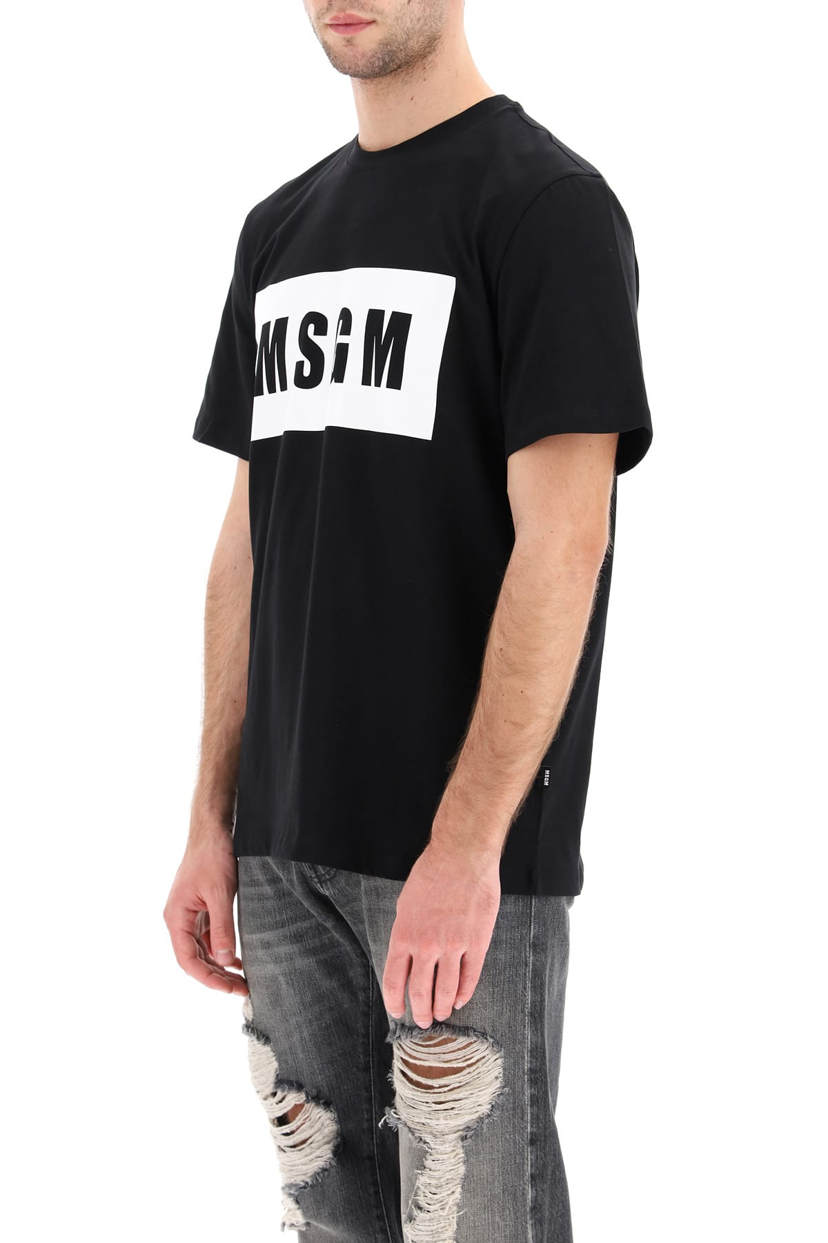 Shop Msgm Logo Box T-shirt