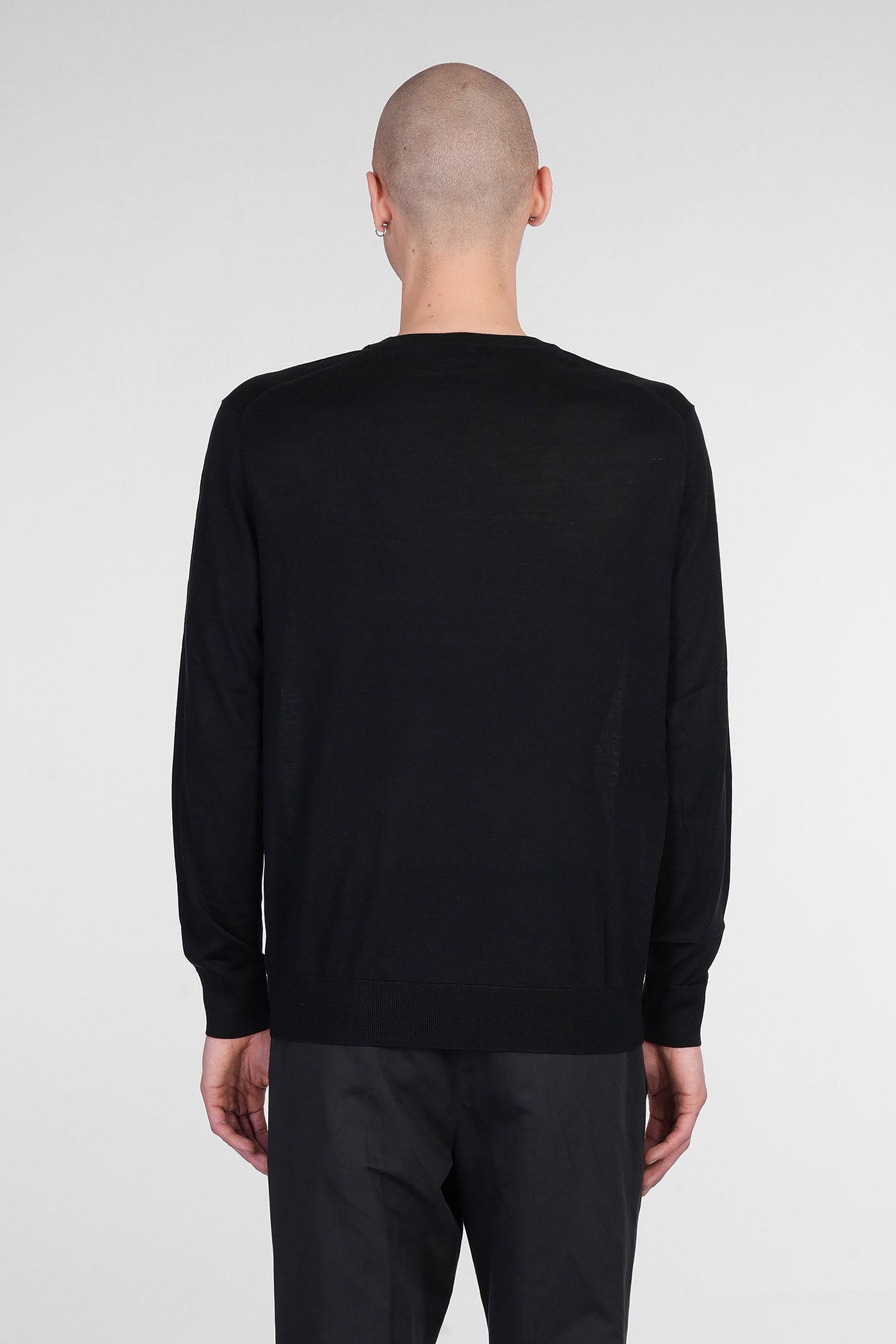 Ballantyne Knitwear In Black Silk In Black