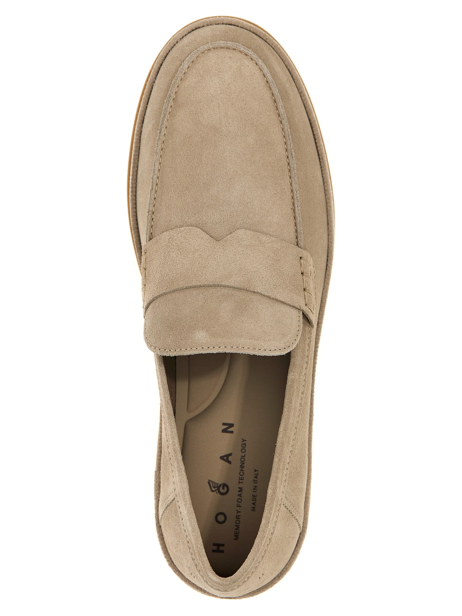 Hogan H683 Loafers In Beige