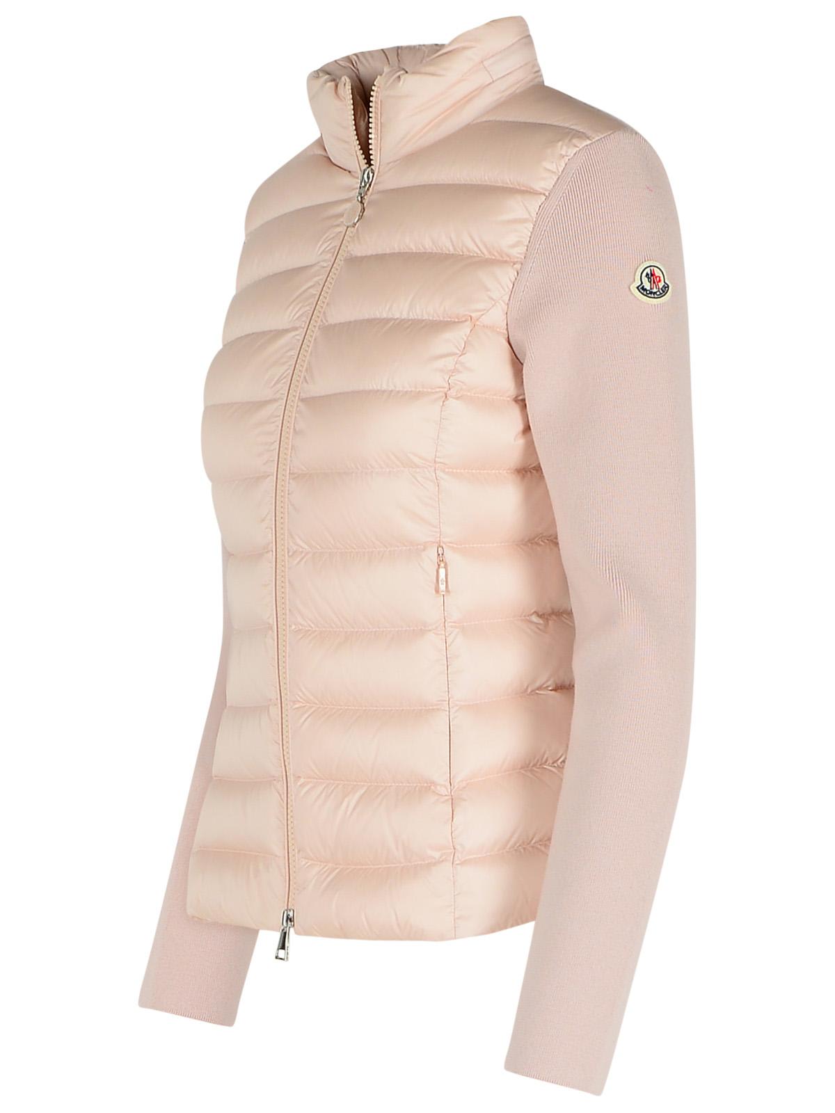 Moncler Two-material Cardigan In Black