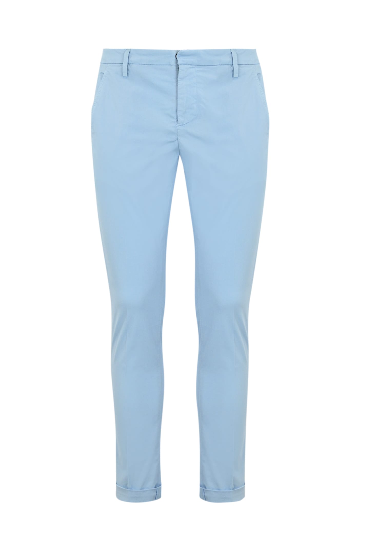 Dondup Gaubert Trousers In Light Blue Poplin In 807