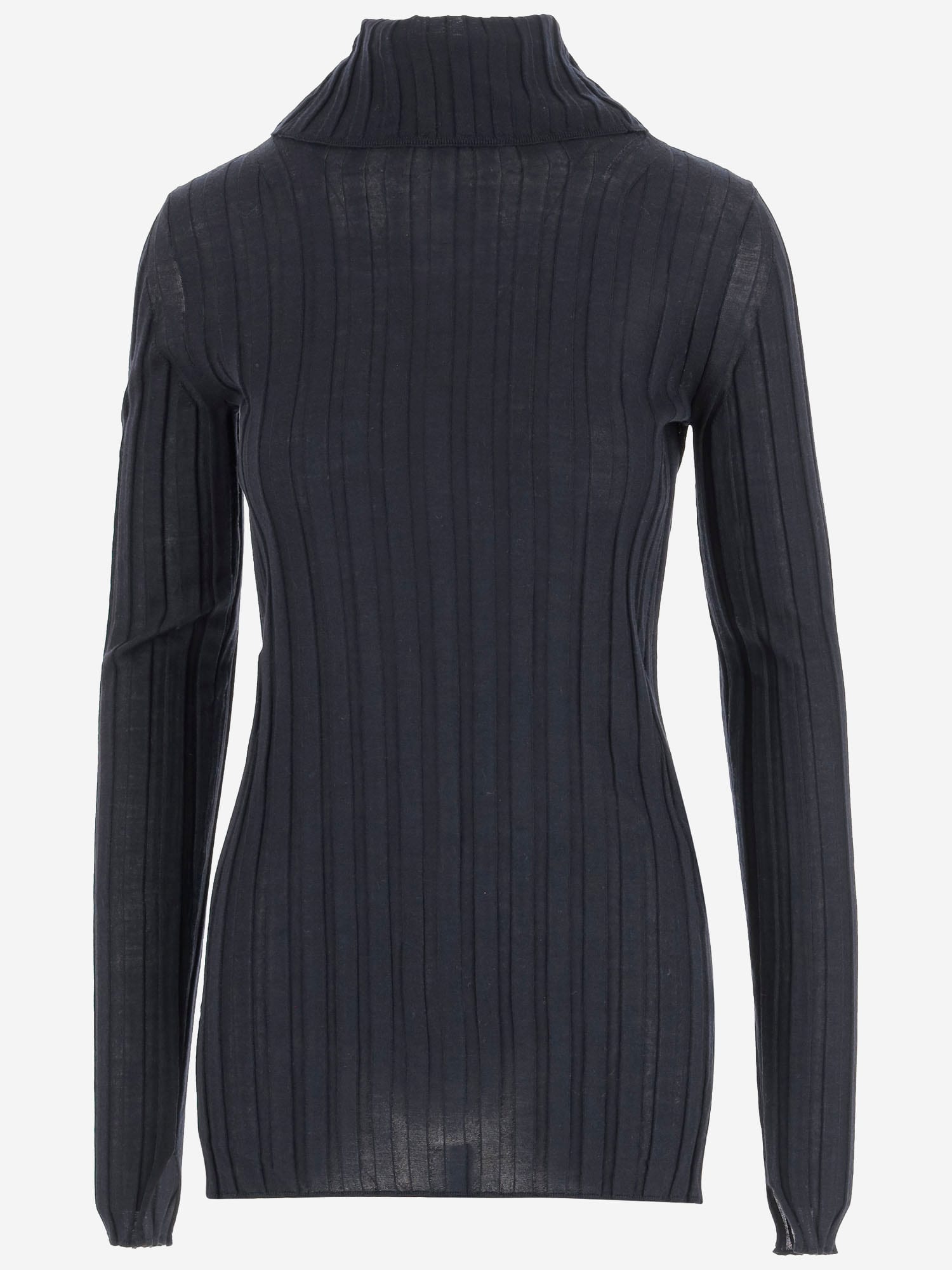 Ribbed Wool And Silk Sweater