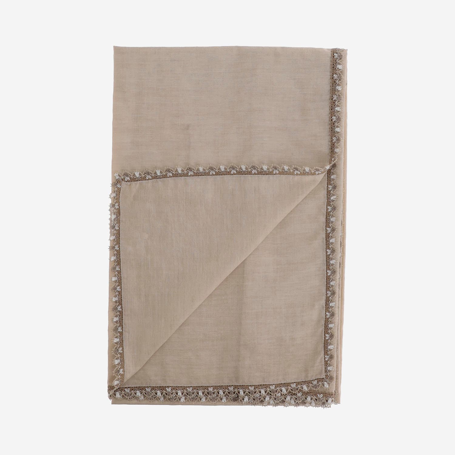Faliero Sarti Cotton Blend Scarf In Beige