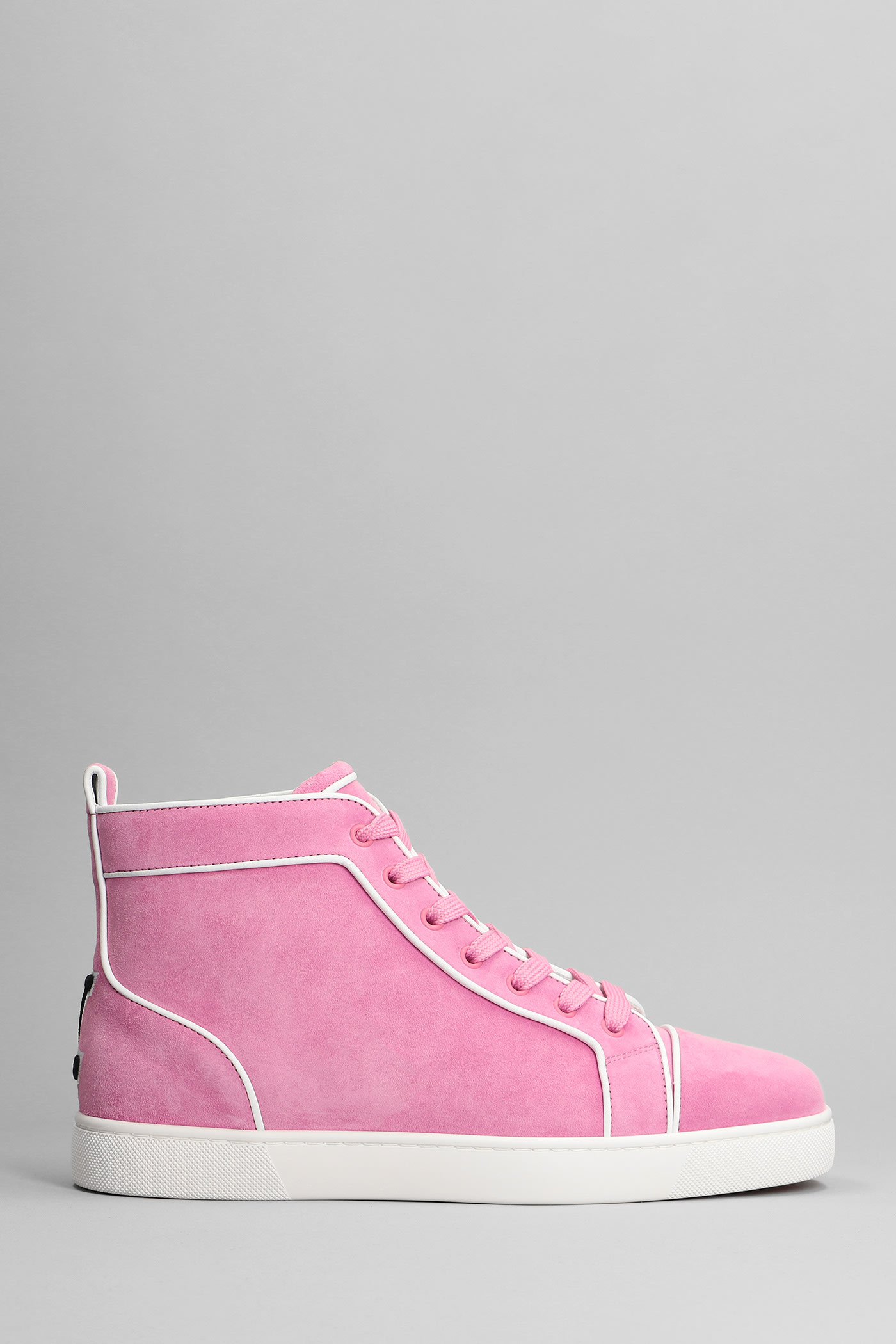 Christian Louboutin Varsilouis Flat Trainers In Rose-pink Suede