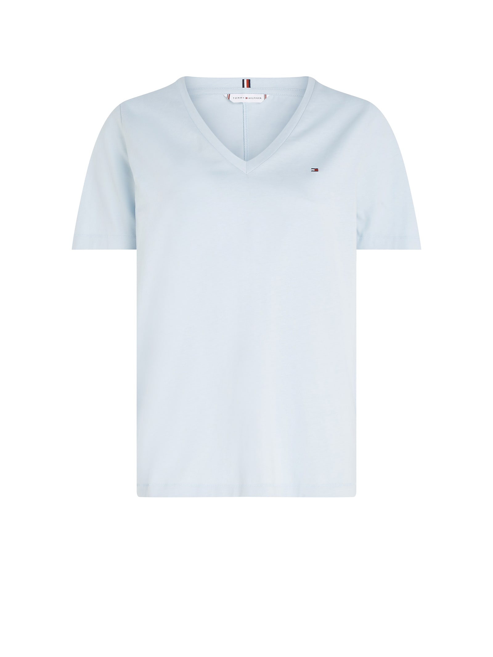 Tommy Hilfiger Modern T-shirt With V-neckline In Breezy Blue