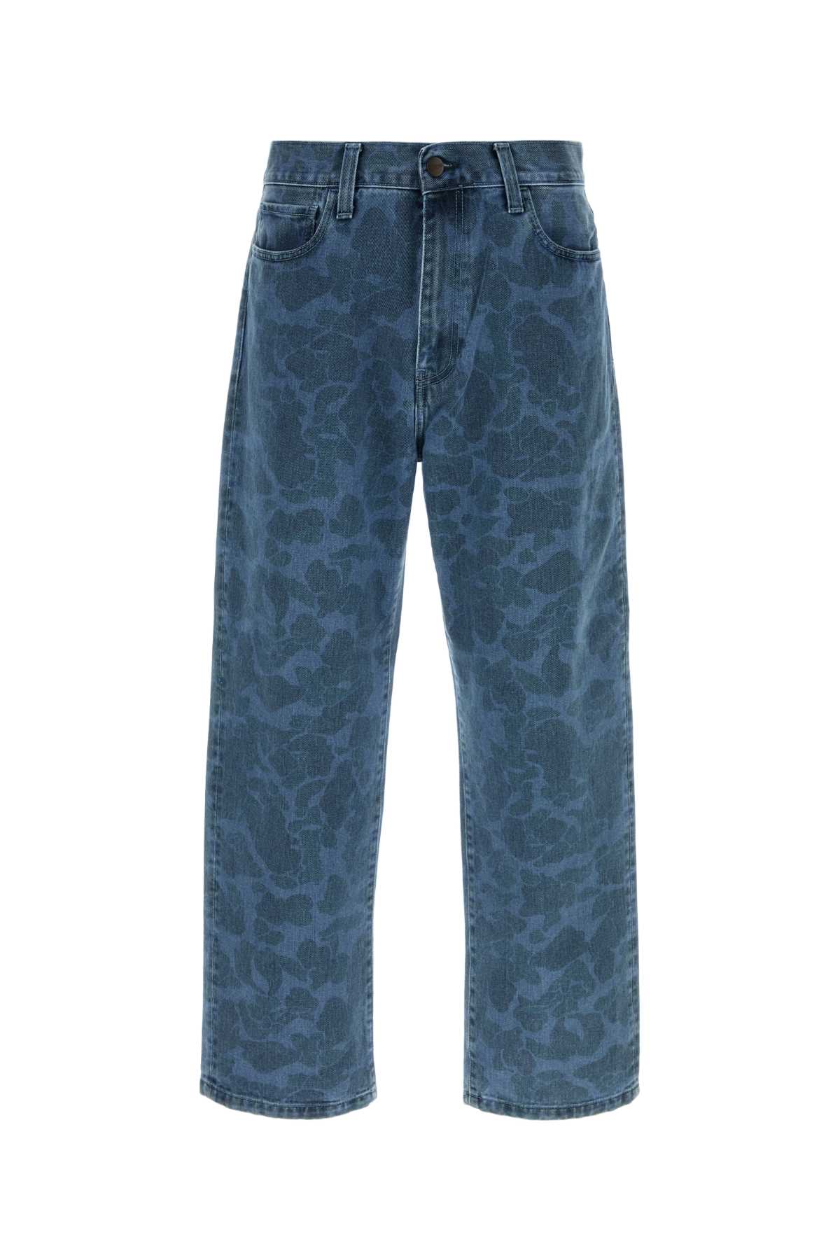 Carhartt Printed Denim Duck Landon Pant In Blue