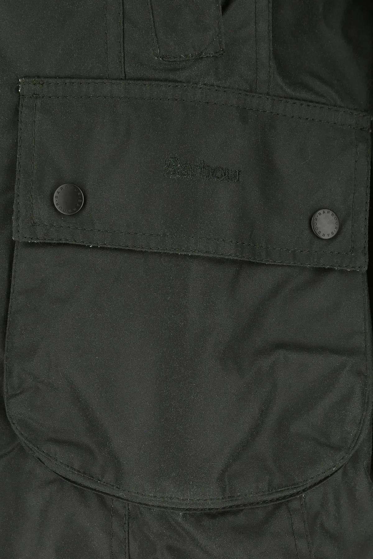 Shop Barbour Dark Green Cotton Beadnell Jacket