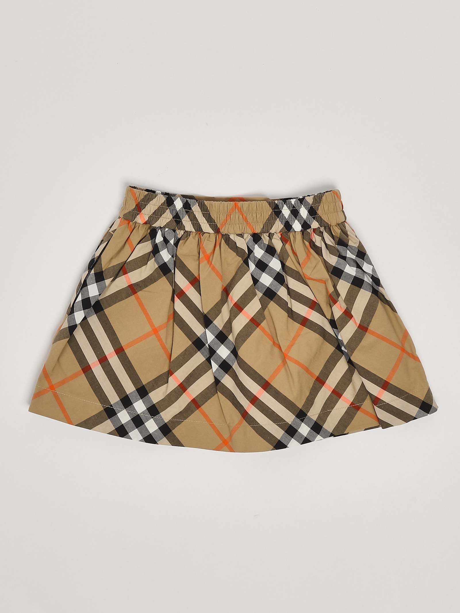 Burberry Kelsey Skirt Skirt In Check Beige