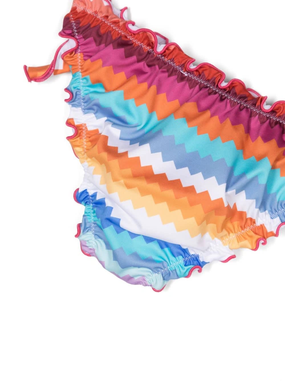 Shop Missoni Bikini With Multicolored Chevron Pattern In Multicolour