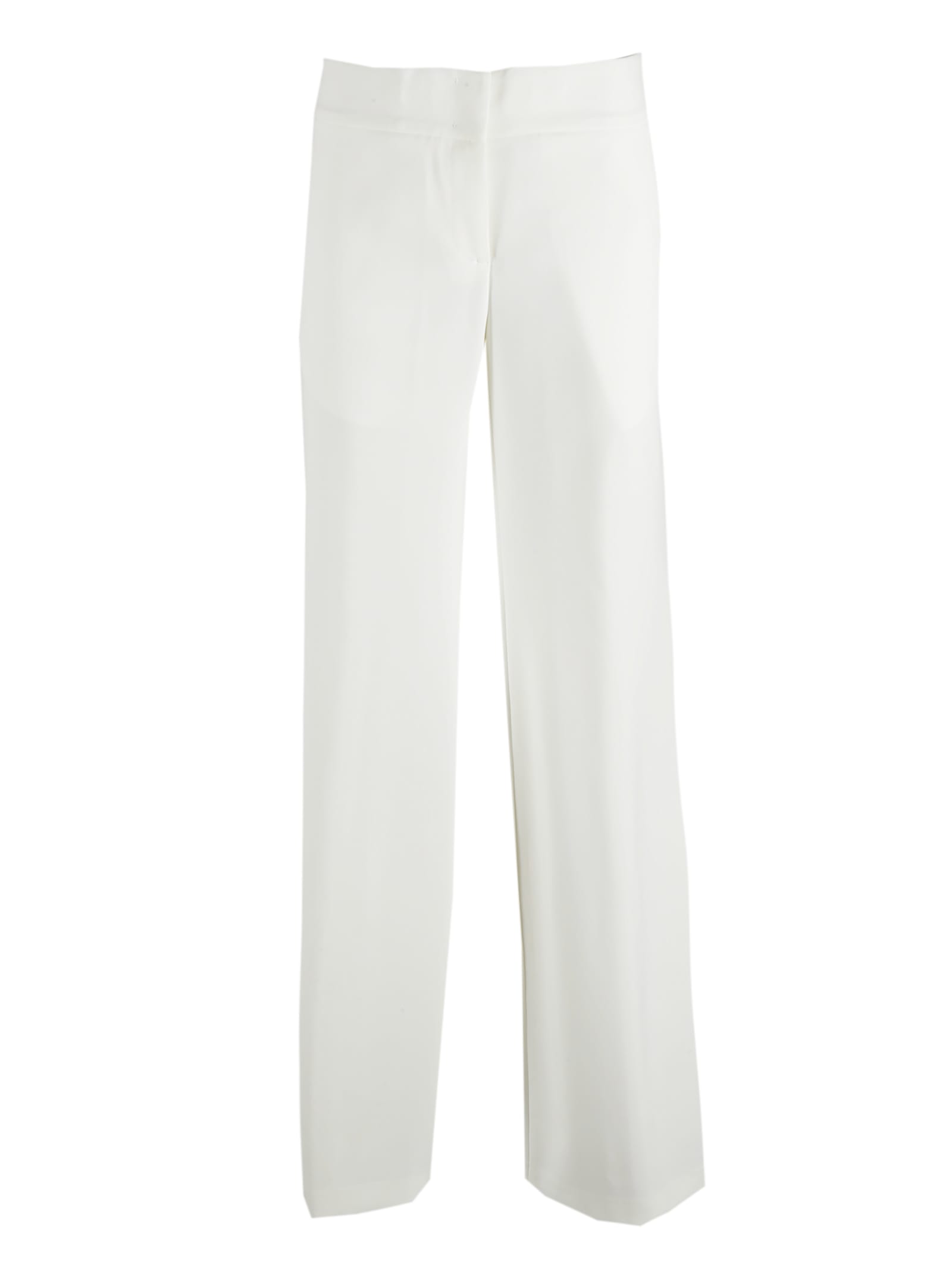 Shop Genny Concealed Straight Trousers In Cream