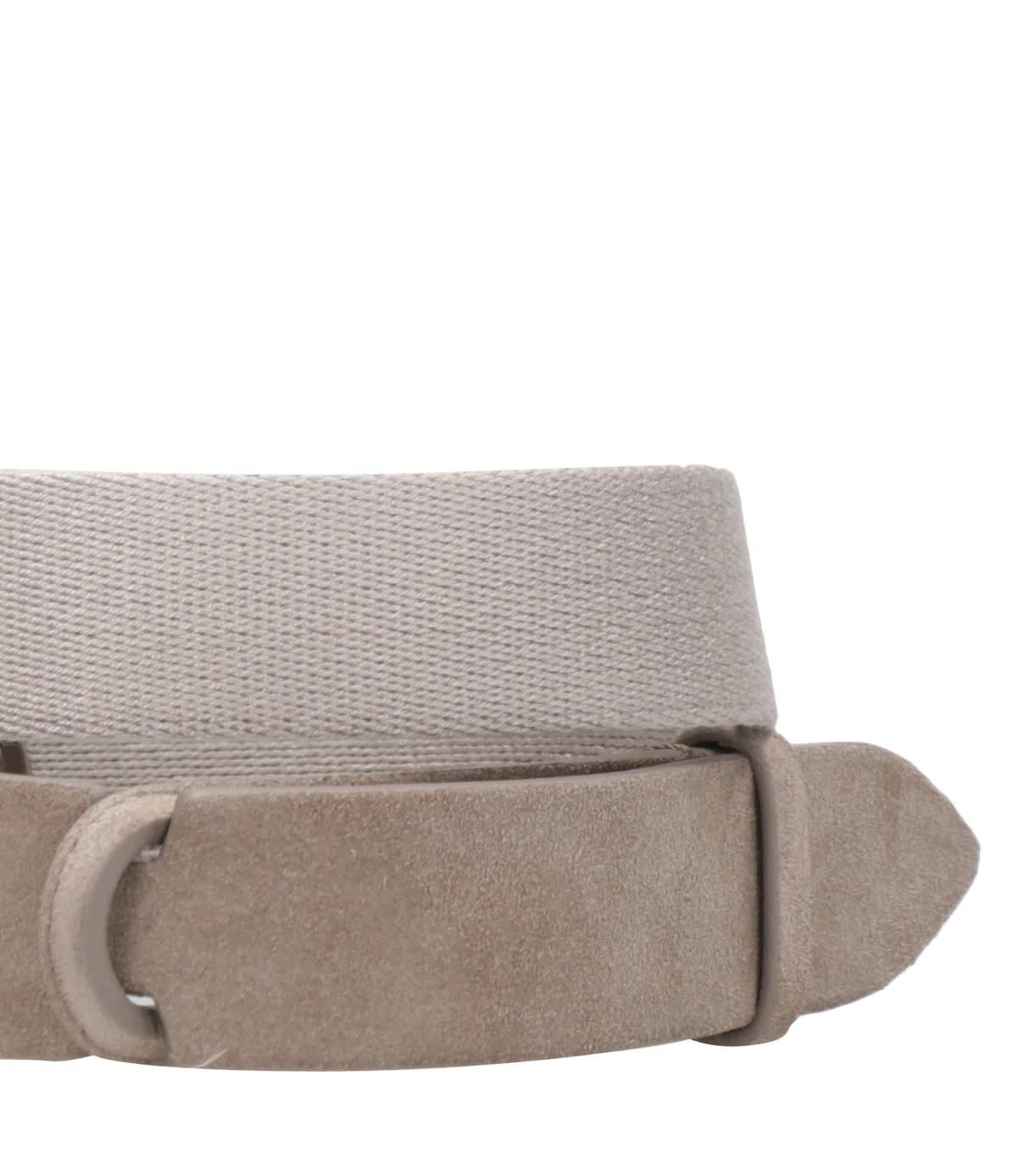 Orciani Nobuckle Suede In Neutral