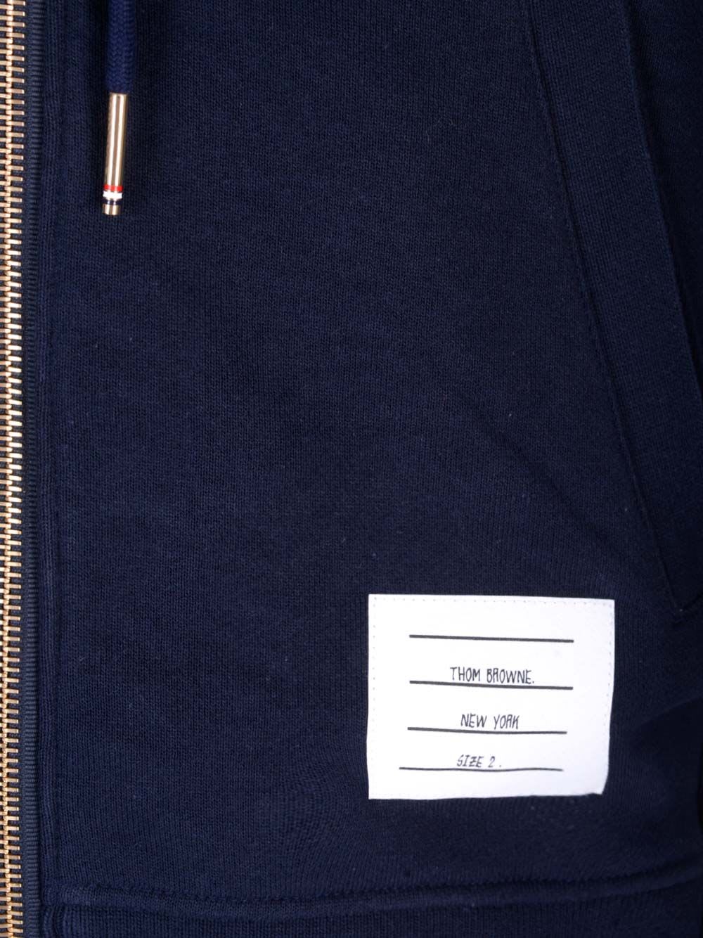 Shop Thom Browne Blue 4-bar Full-zip Hoodie