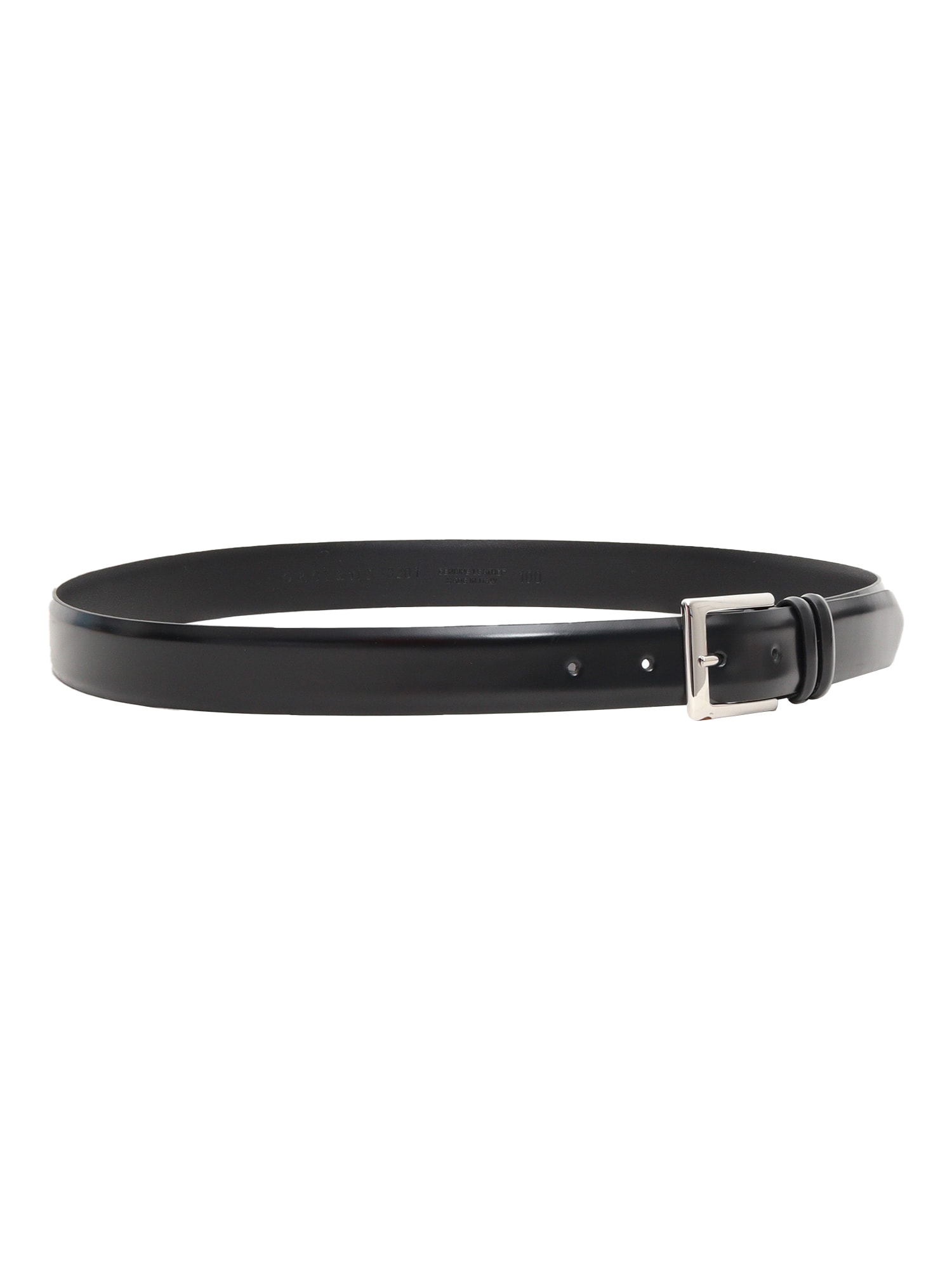 Shop Orciani Black Leather Belt