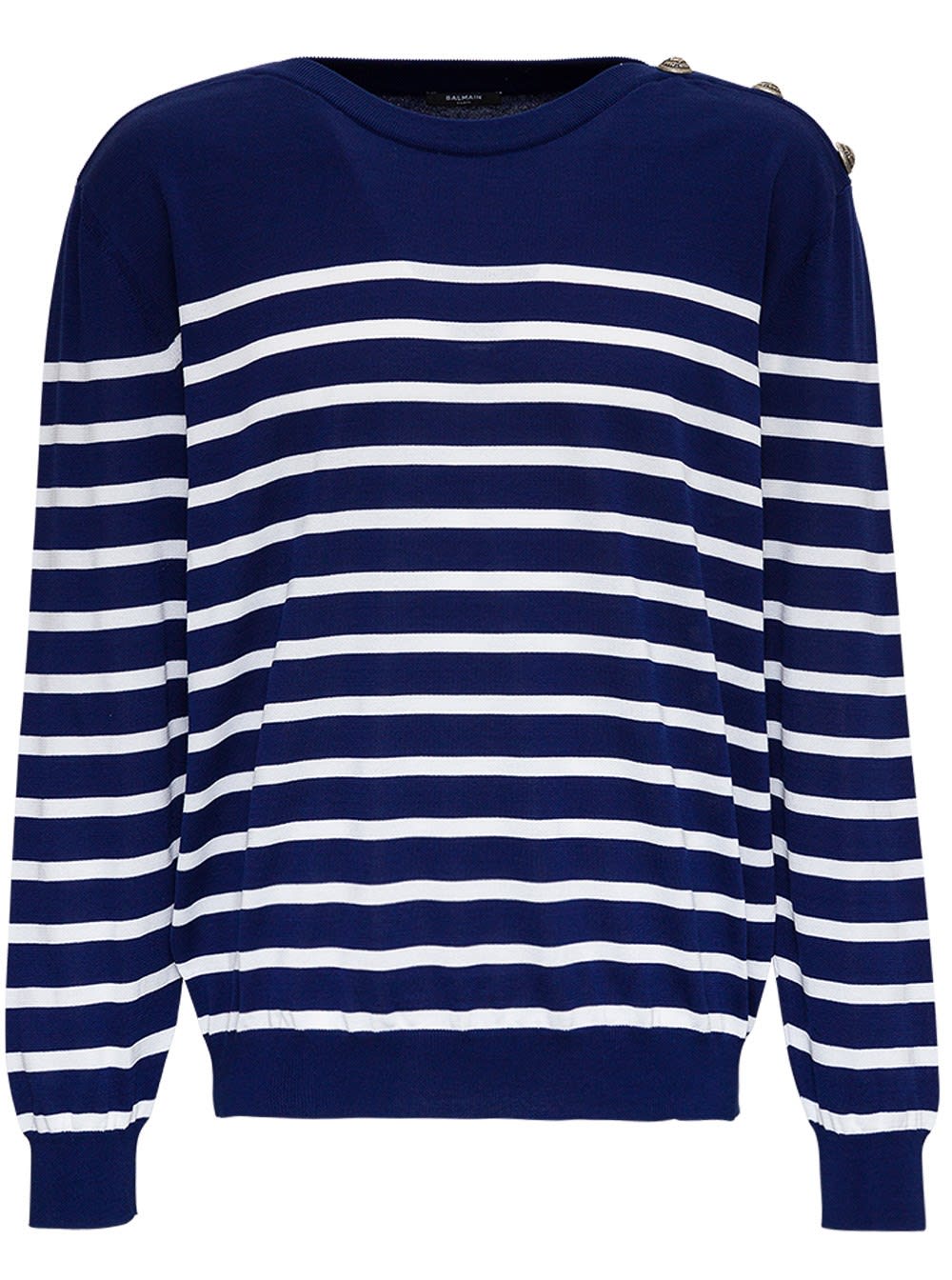 Balmain Striped Cotton Sweater