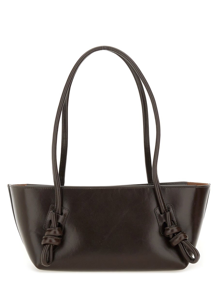 Hereu Rectangular Shoulder Bag Knotted Handles In Brown