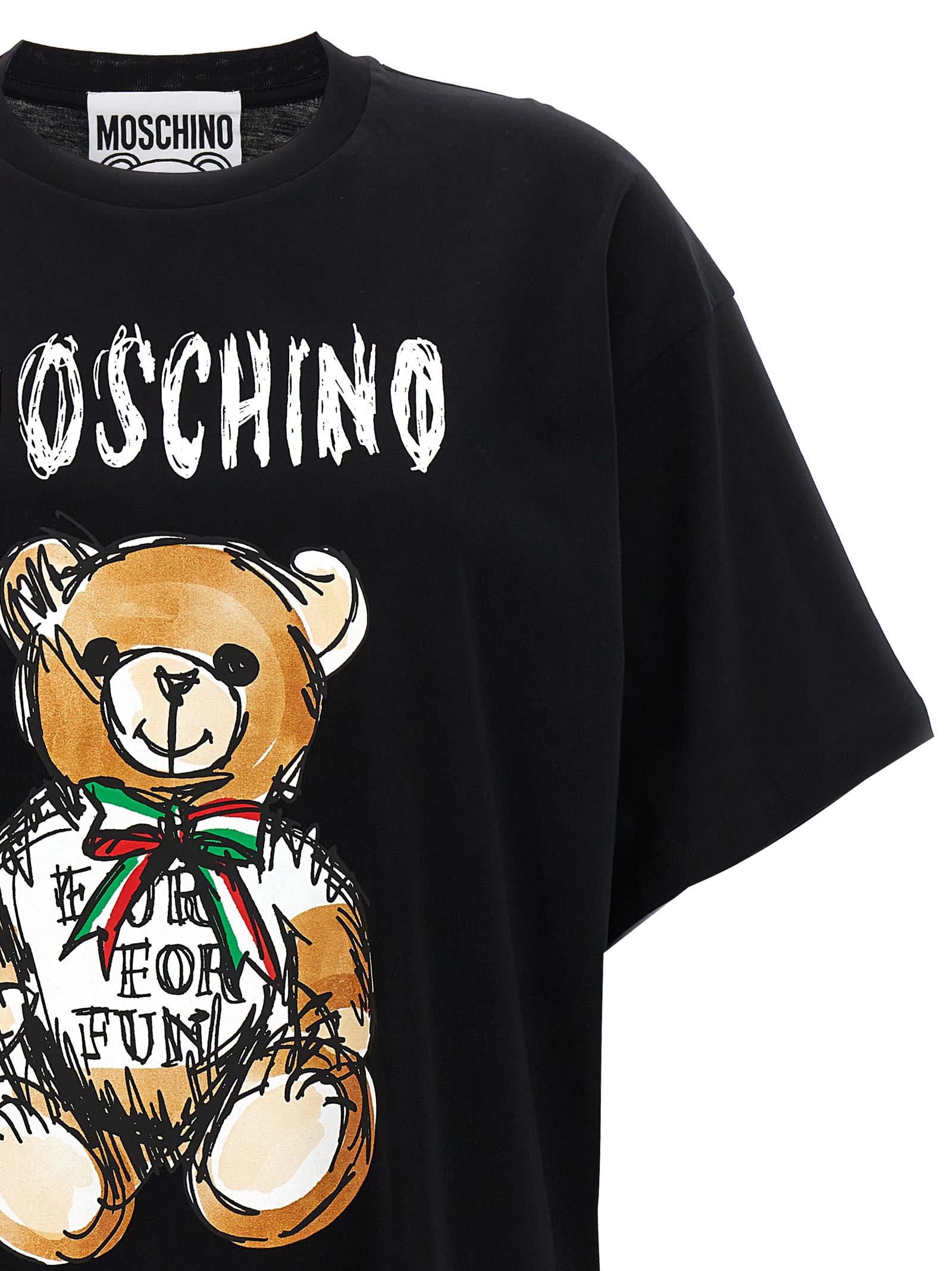 Shop Moschino Teddy Bear T-shirt  In Black