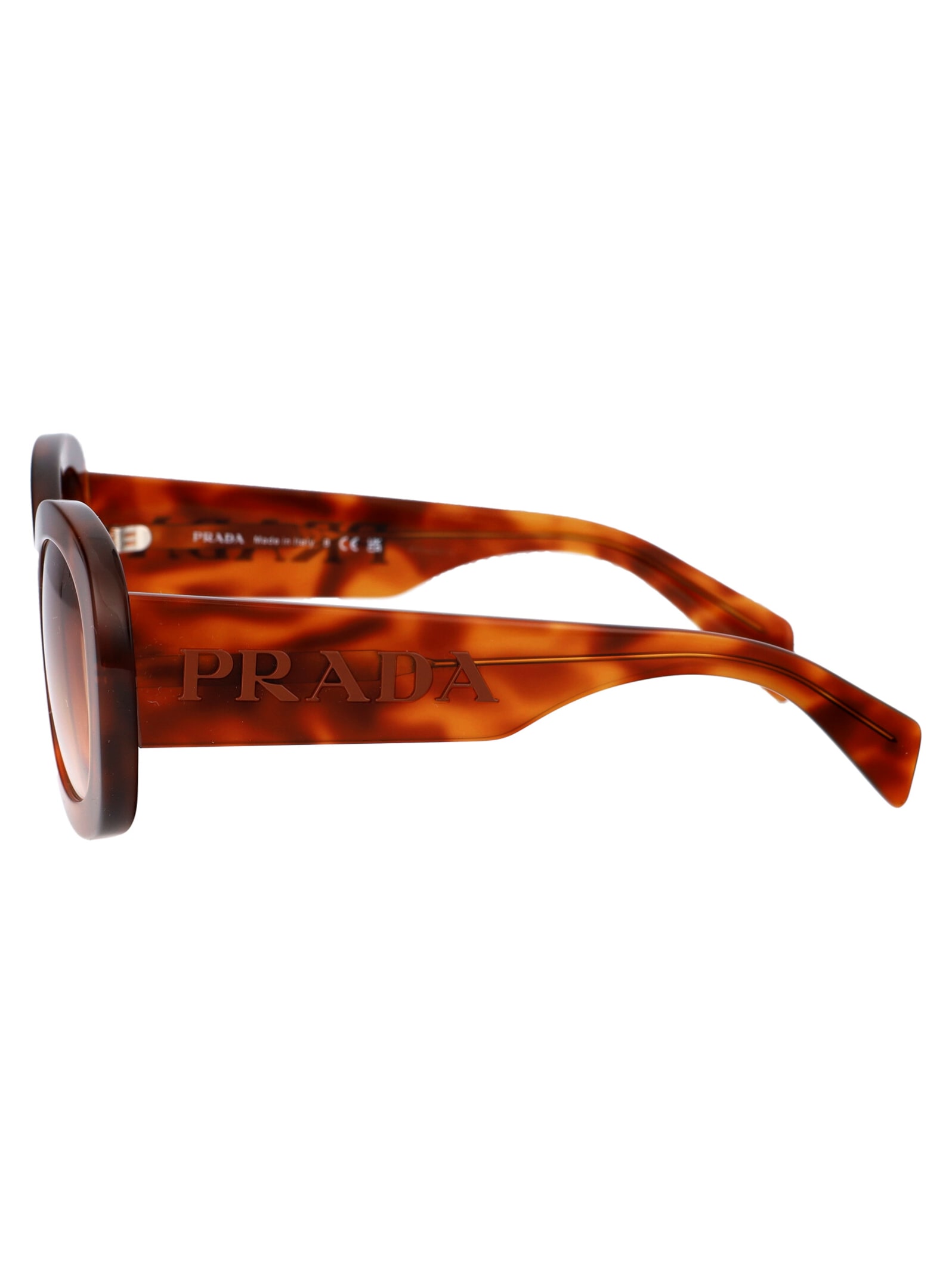 Shop Prada 0pr A13s Sunglasses In 18r70e Cognac Tortoise